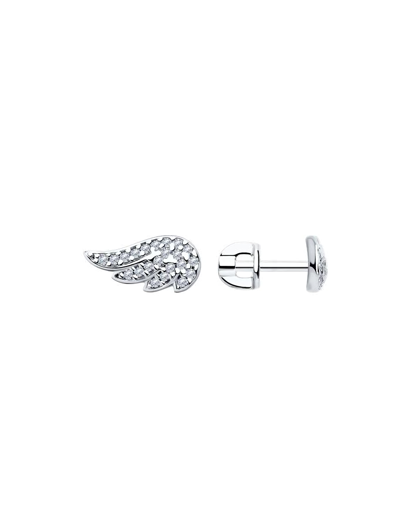 

Серьги пусеты из серебра TEO MAORI 894025727, фианит, 894025727
