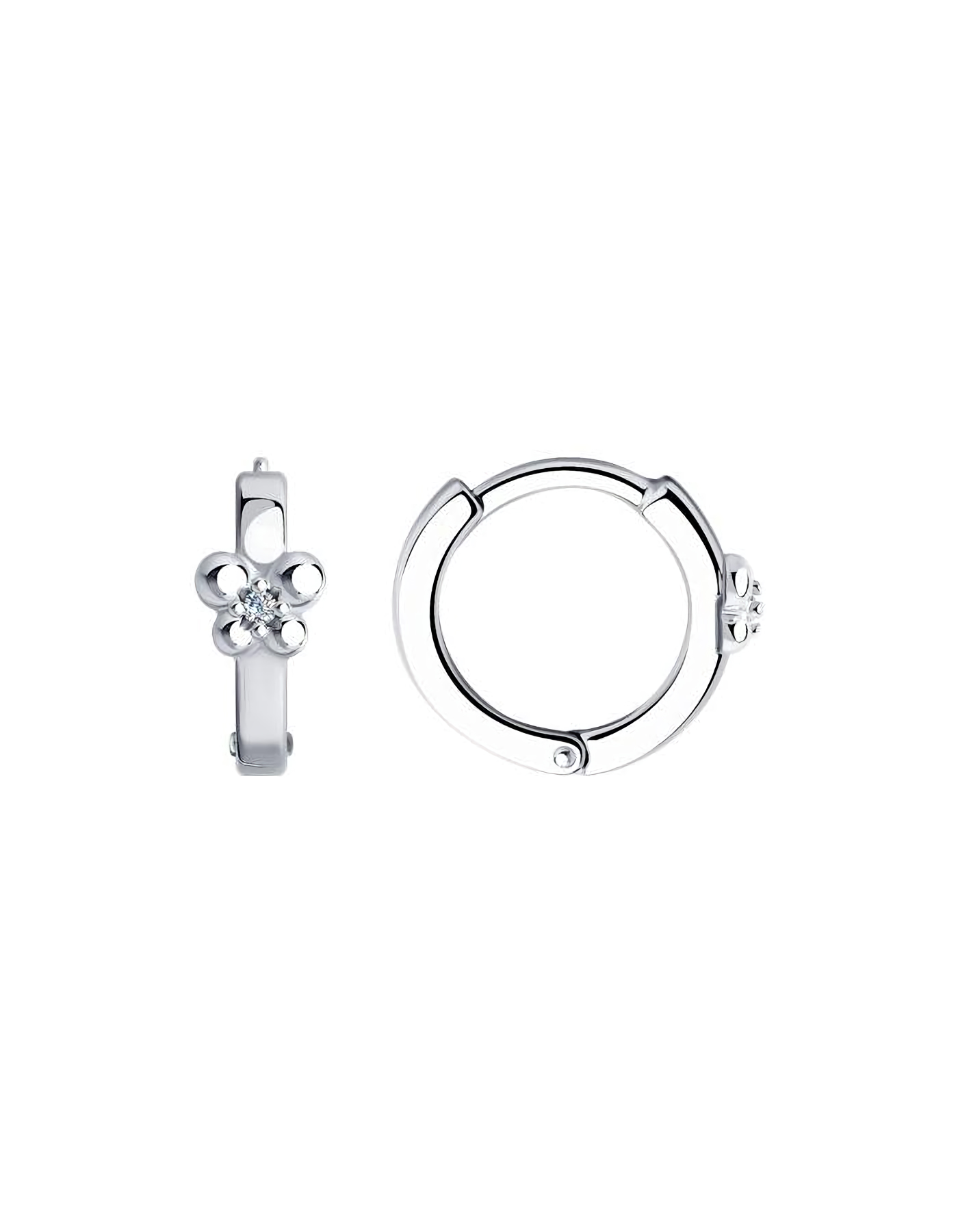 

Серьги конго из серебра TEO MAORI 894025743, фианит, 894025743