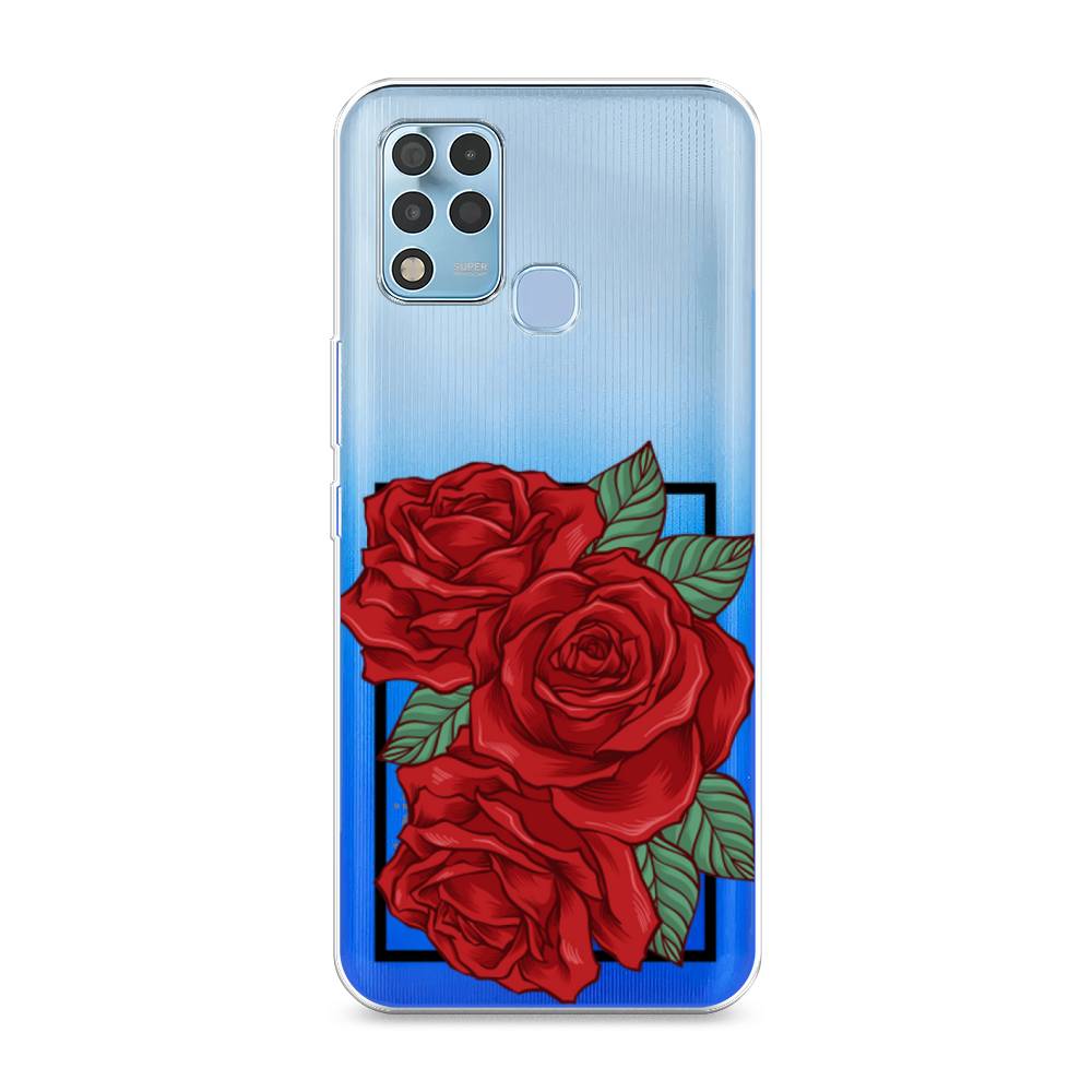 

Чехол для Infinix Hot 11 G37 "Три алые розы", Красный, 3102150-2