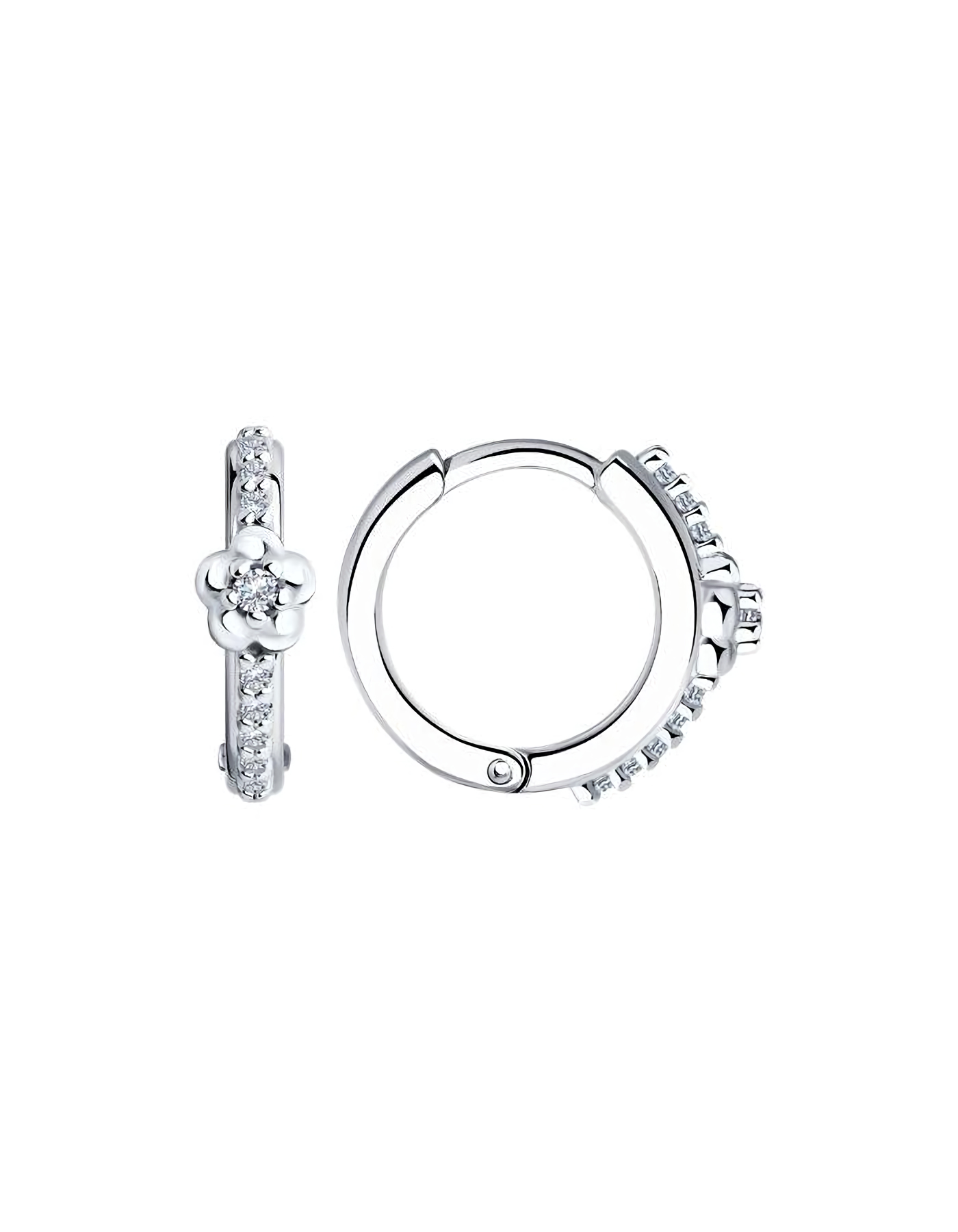 

Серьги конго из серебра TEO MAORI 894025755, фианит, 894025755