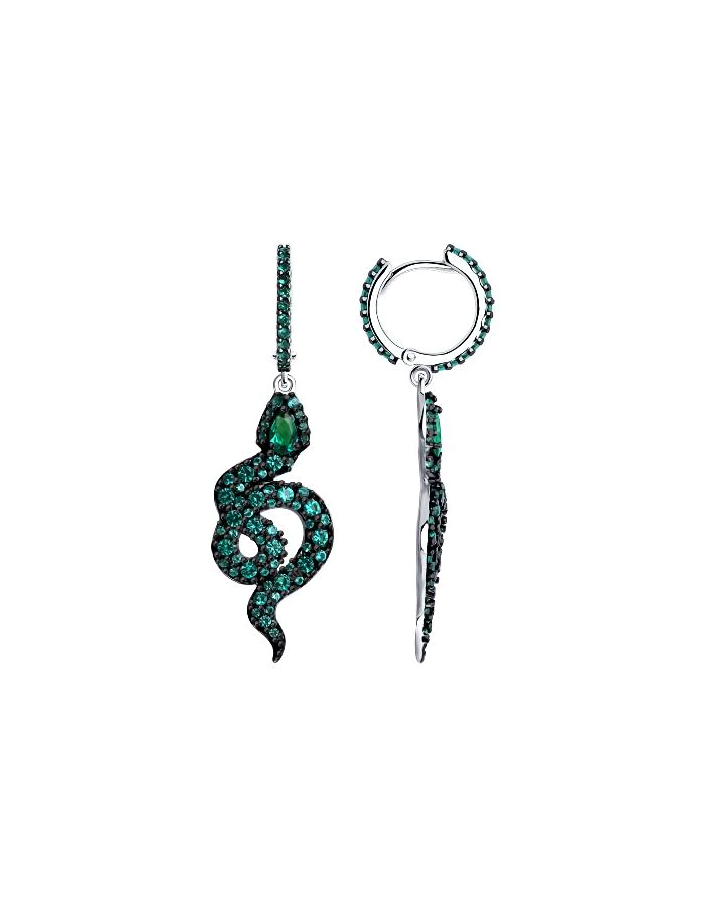 

Серьги конго из серебра TEO MAORI 894025756, фианит, 894025756