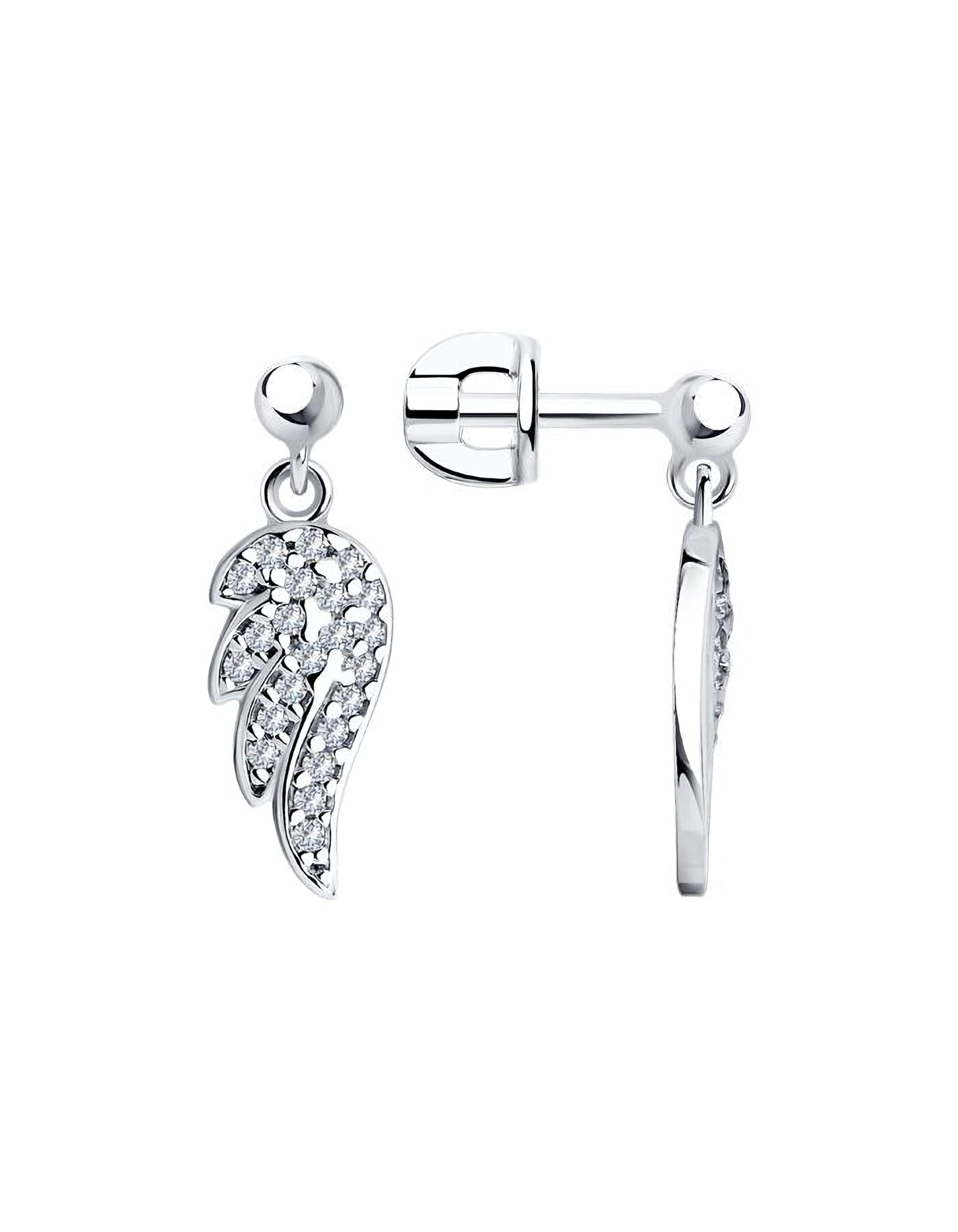 

Серьги пусеты из серебра TEO MAORI 894025757, фианит, 894025757