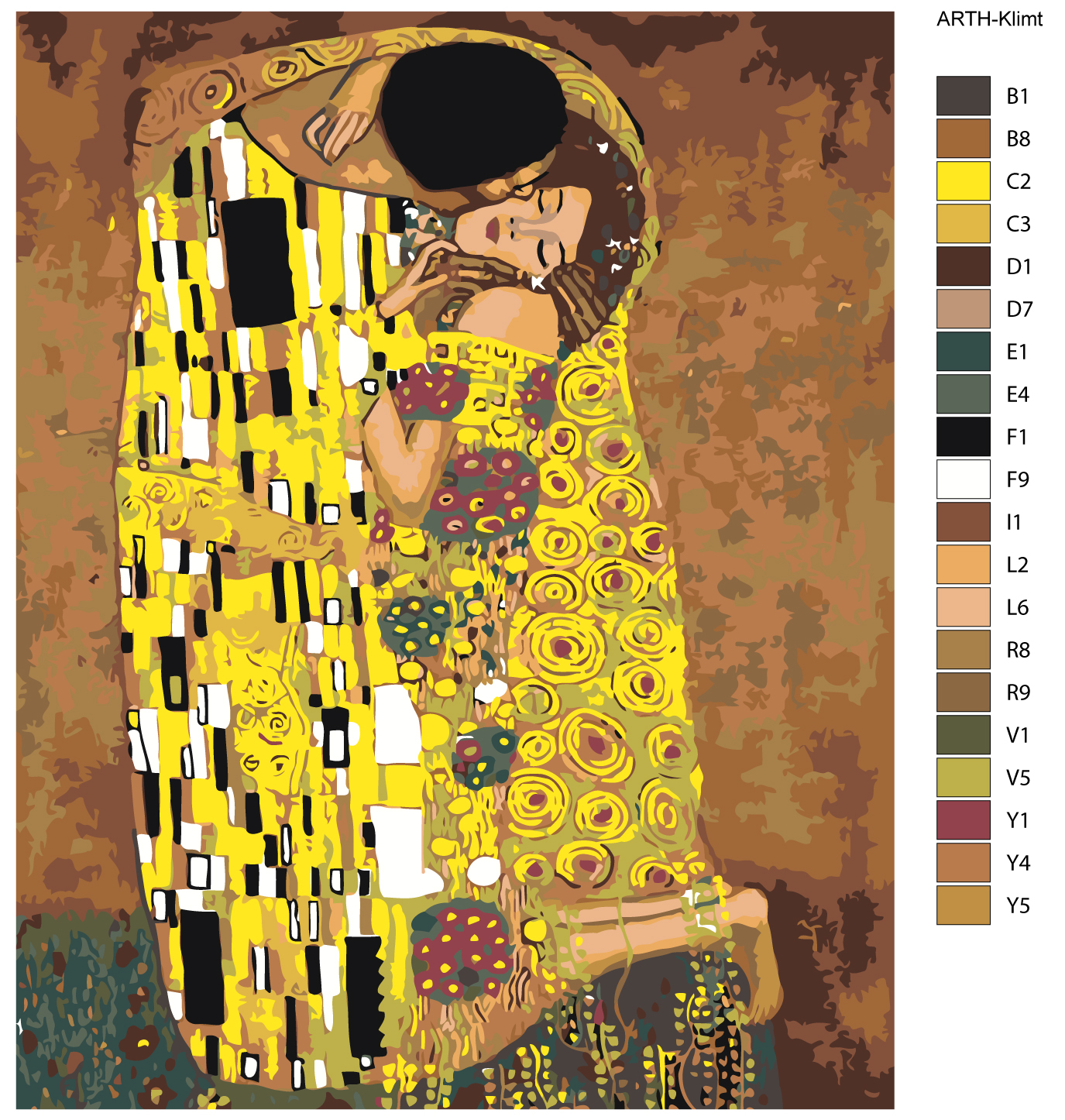 

Картина по номерам, Живопись по номерам, 48 х 60, ARTH-Klimt, ARTH-Klimt