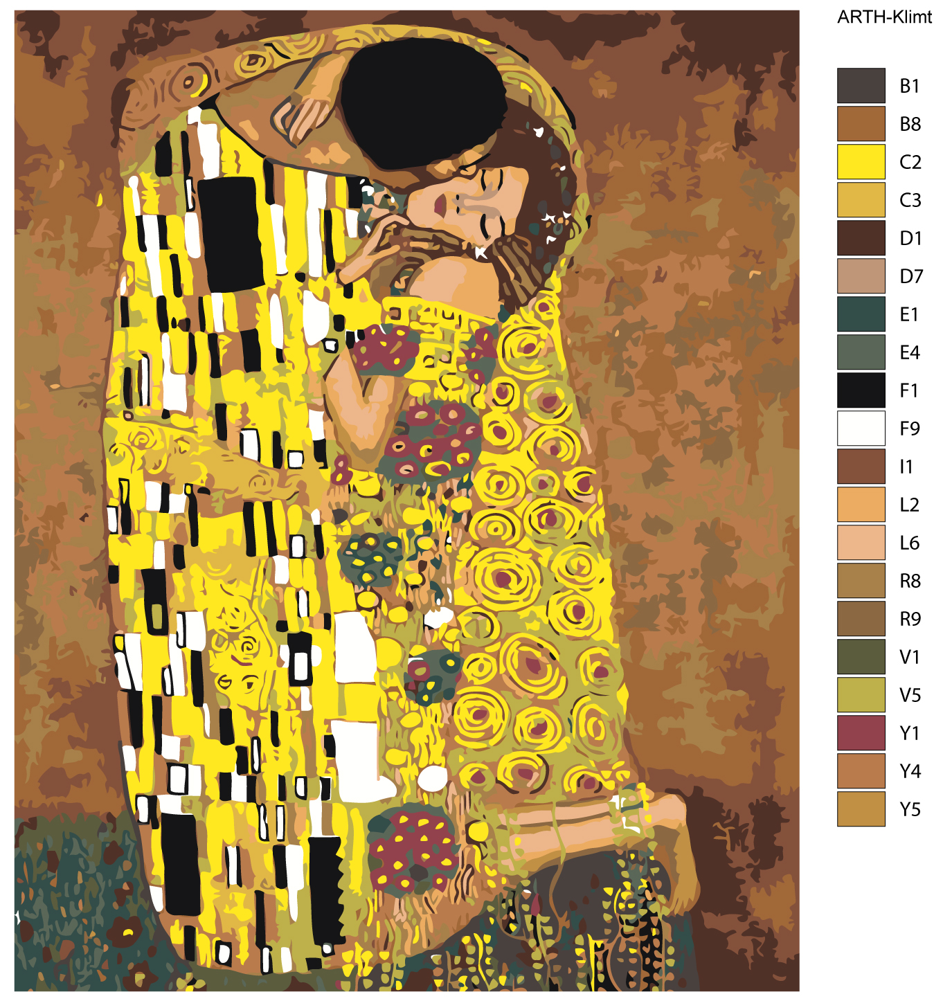 

Картина по номерам, Живопись по номерам, 72 х 90, ARTH-Klimt, ARTH-Klimt