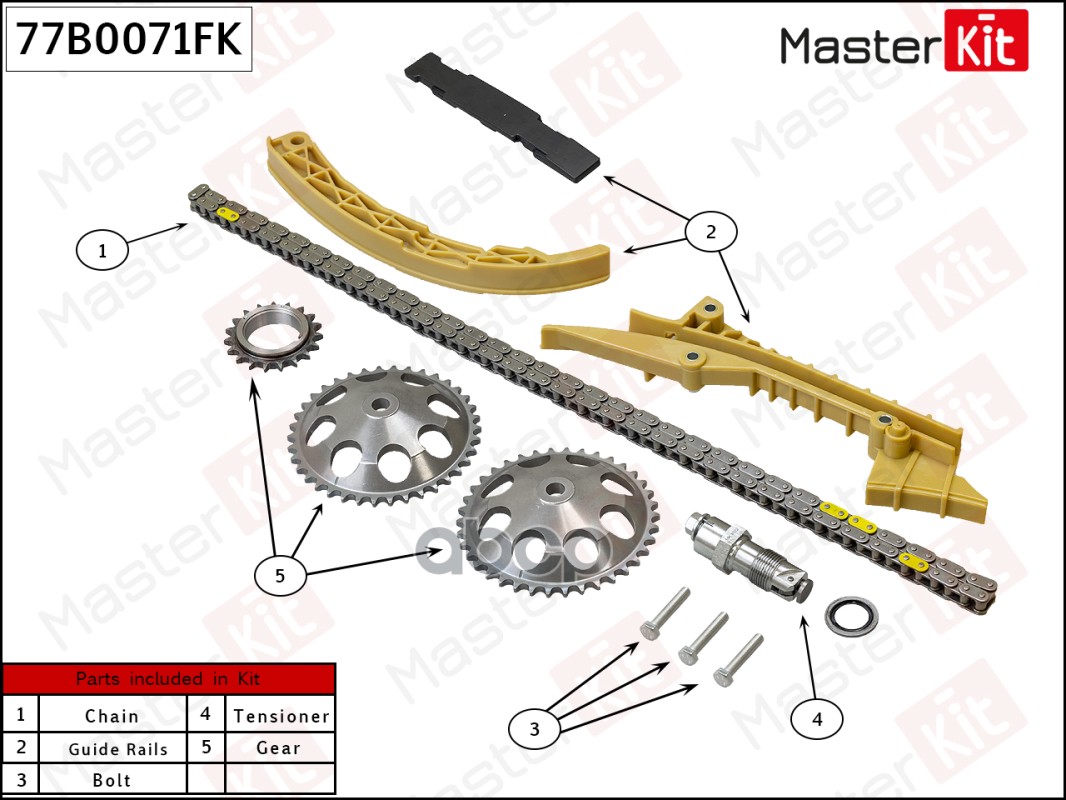 

Комплект Цепи Грм Master Kit 77B0071Fk