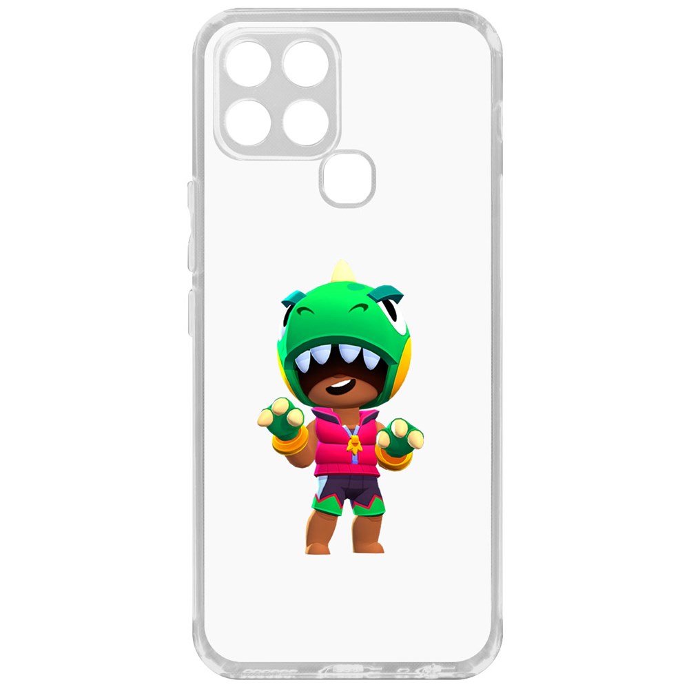 

Чехол-накладка Brawl Stars-Дино Леон для Infinix Smart 6, Прозрачный