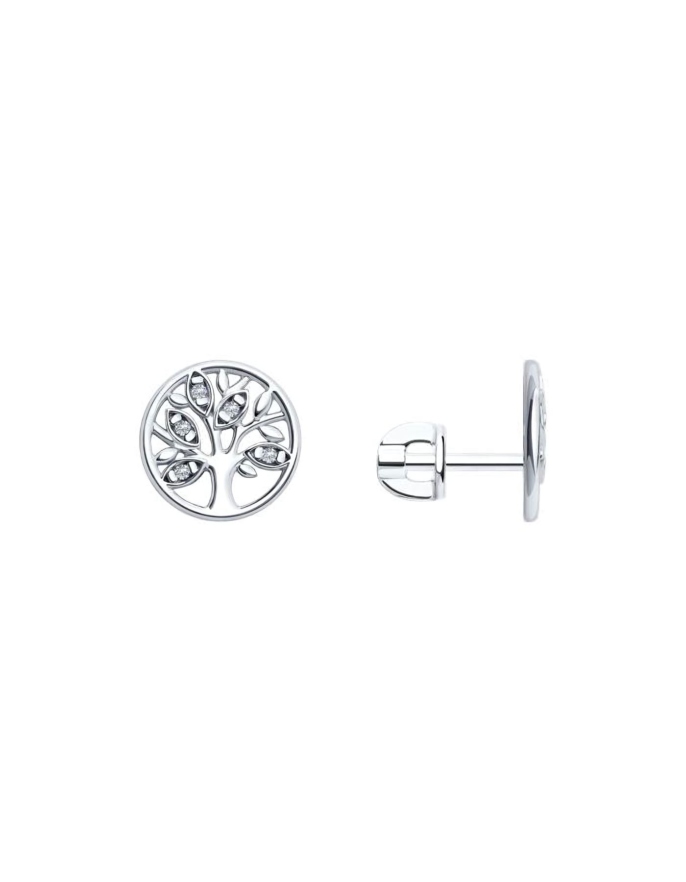 

Серьги пусеты из серебра TEO MAORI 894025782, фианит, 894025782