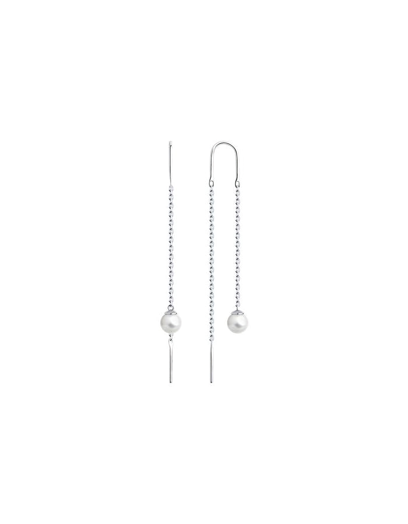 

Серьги продевки из серебра TEO MAORI 894025916, жемчуг культивированный, 894025916