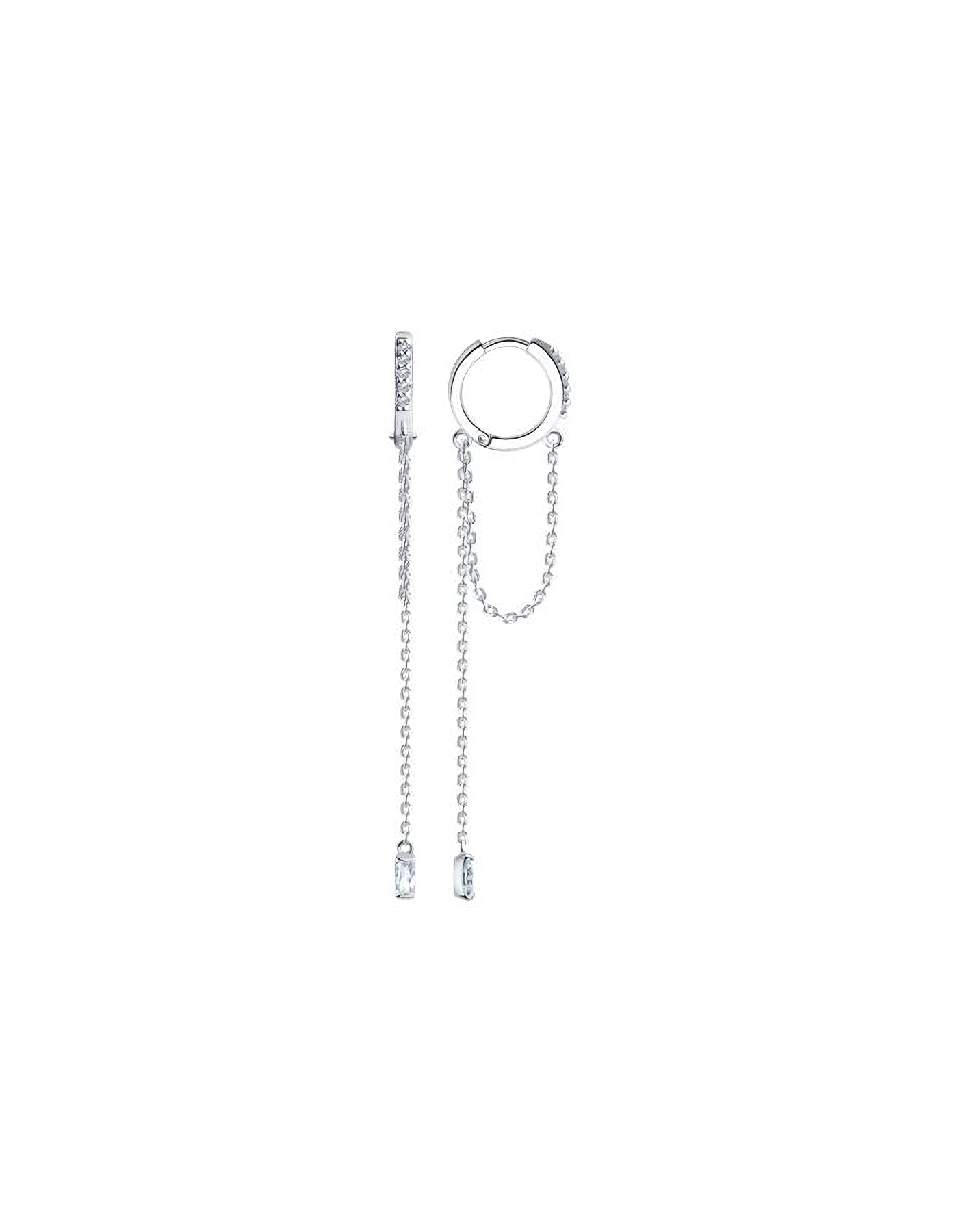 

Серьги конго из серебра TEO MAORI 894025924, фианит, 894025924