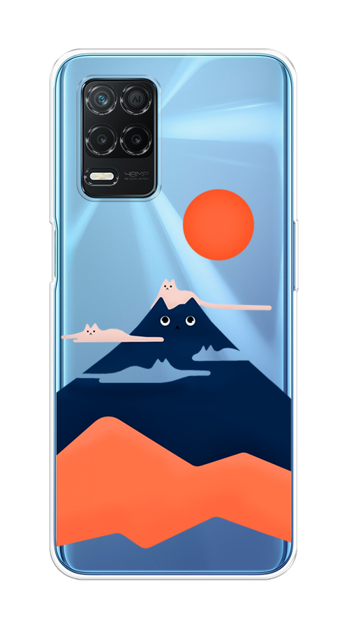 

Чехол на Realme 8 5G "Кот-гора", Черный;оранжевый, 257050-4