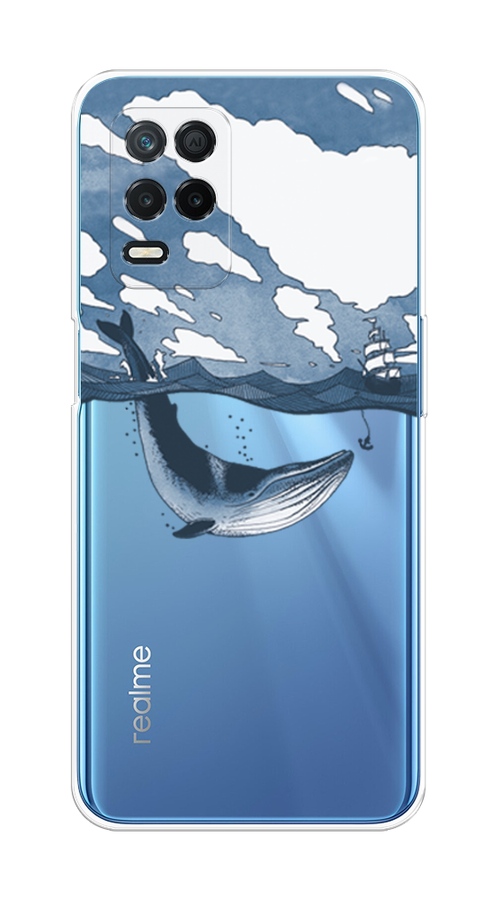 

Чехол на Realme 8 5G "Большой кит", Синий, 257050-1