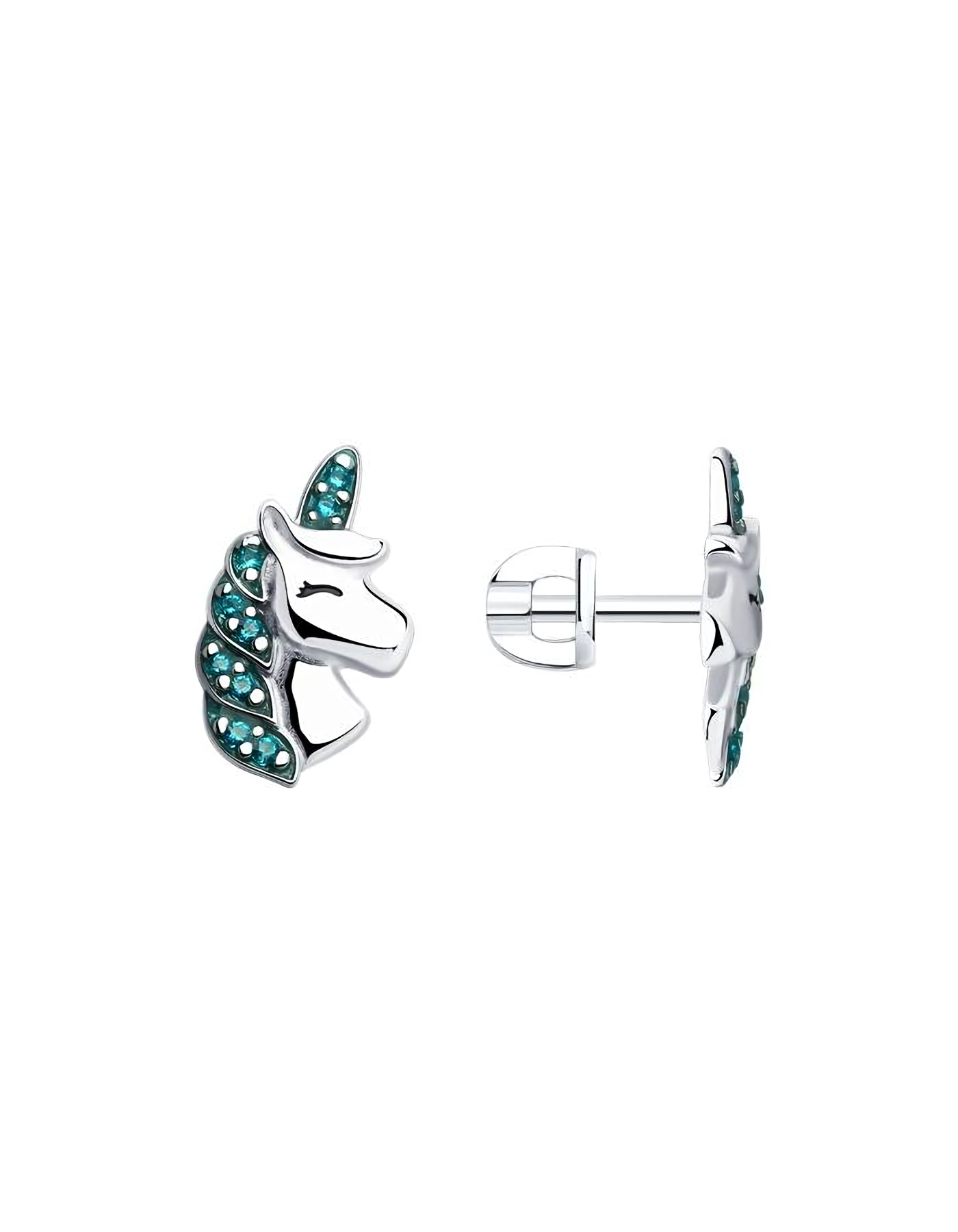 

Серьги пусеты из серебра TEO MAORI 894025930, фианит, 894025930