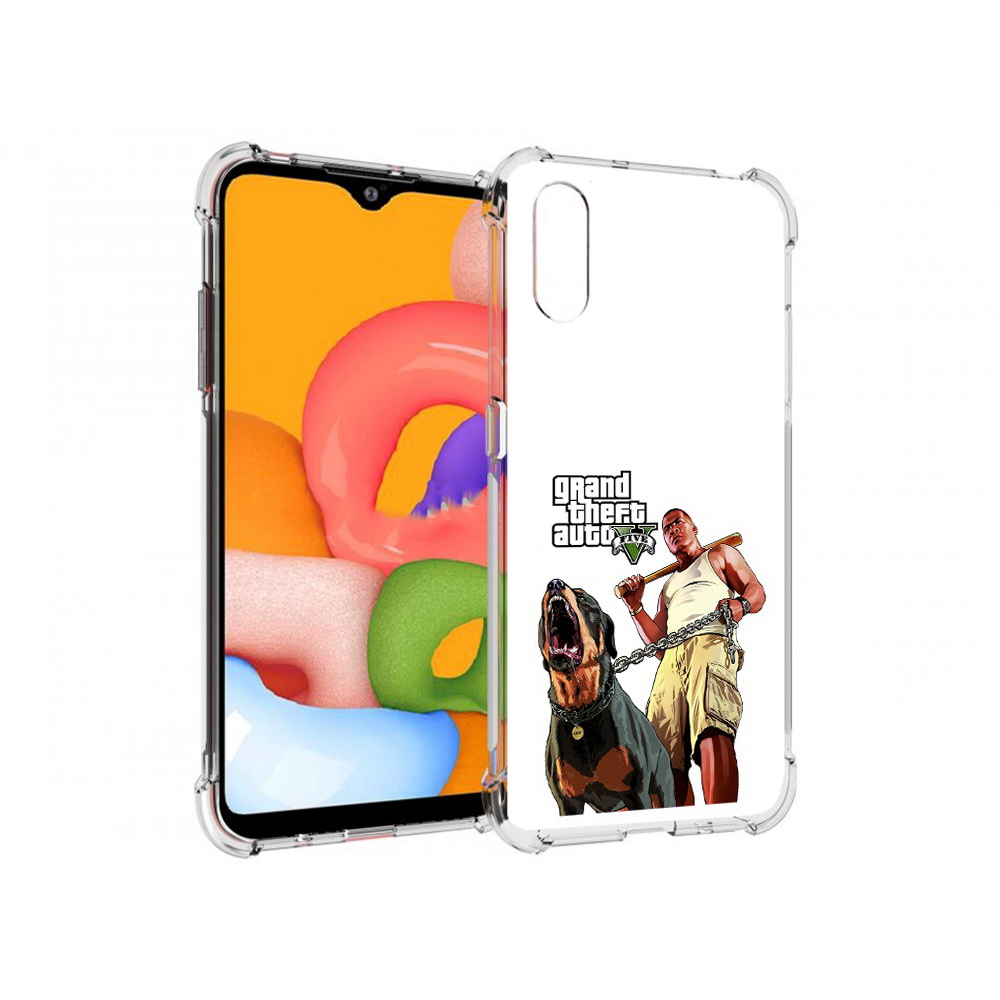 

Чехол MyPads Tocco для Samsung Galaxy A01 GTA грозная собака (PT144711.509.18), Прозрачный, Tocco