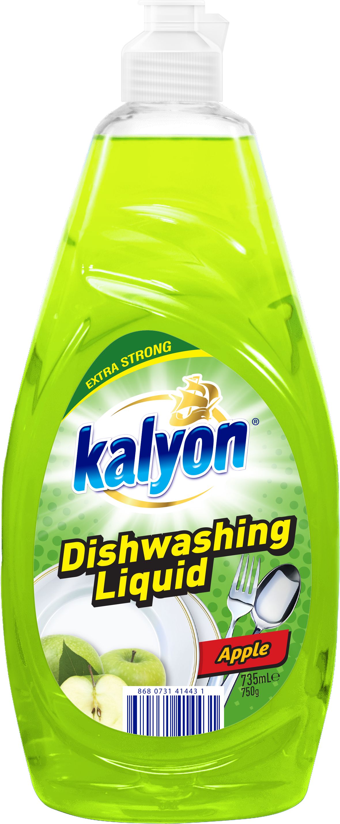 Жидкое моющее средство жидкость для мытья посуды KALYON Яблоко 735 мл