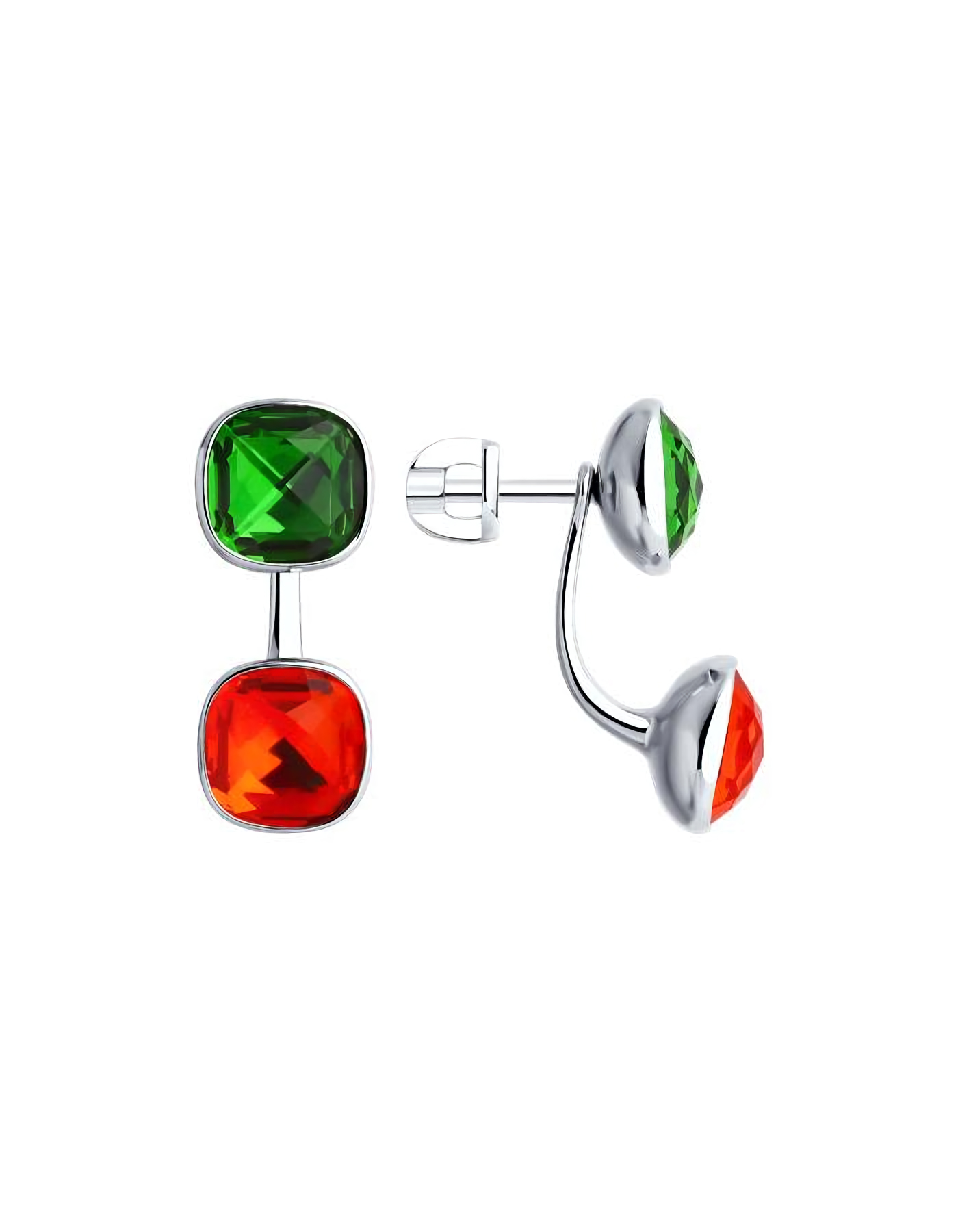 

Серьги пусеты из серебра TEO MAORI 894026689, кристалл ювелирный, 894026689