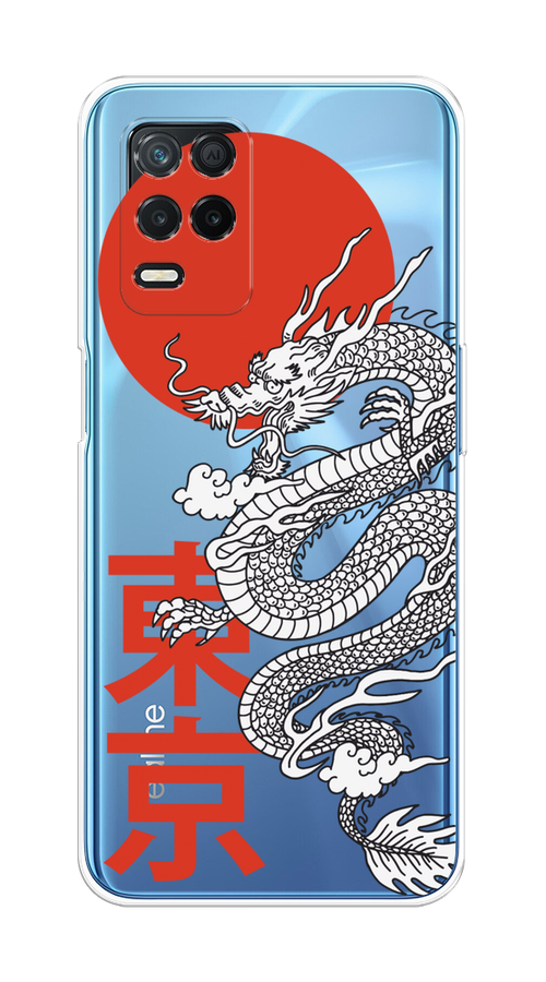 

Чехол на Realme 8 5G "Китайский дракон", Черный;красный;белый, 257050-1