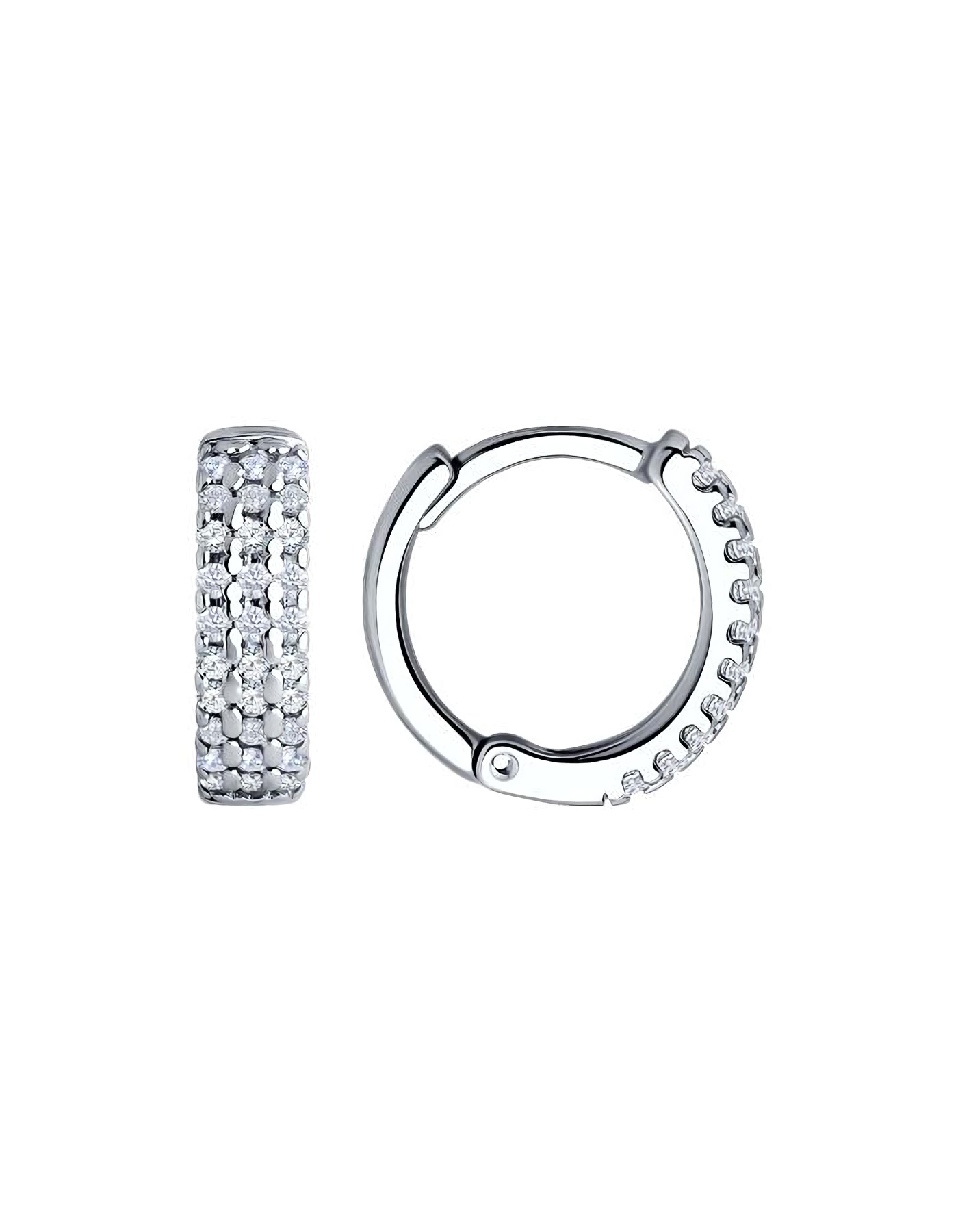 

Серьги конго из серебра TEO MAORI 894026691, фианит, 894026691