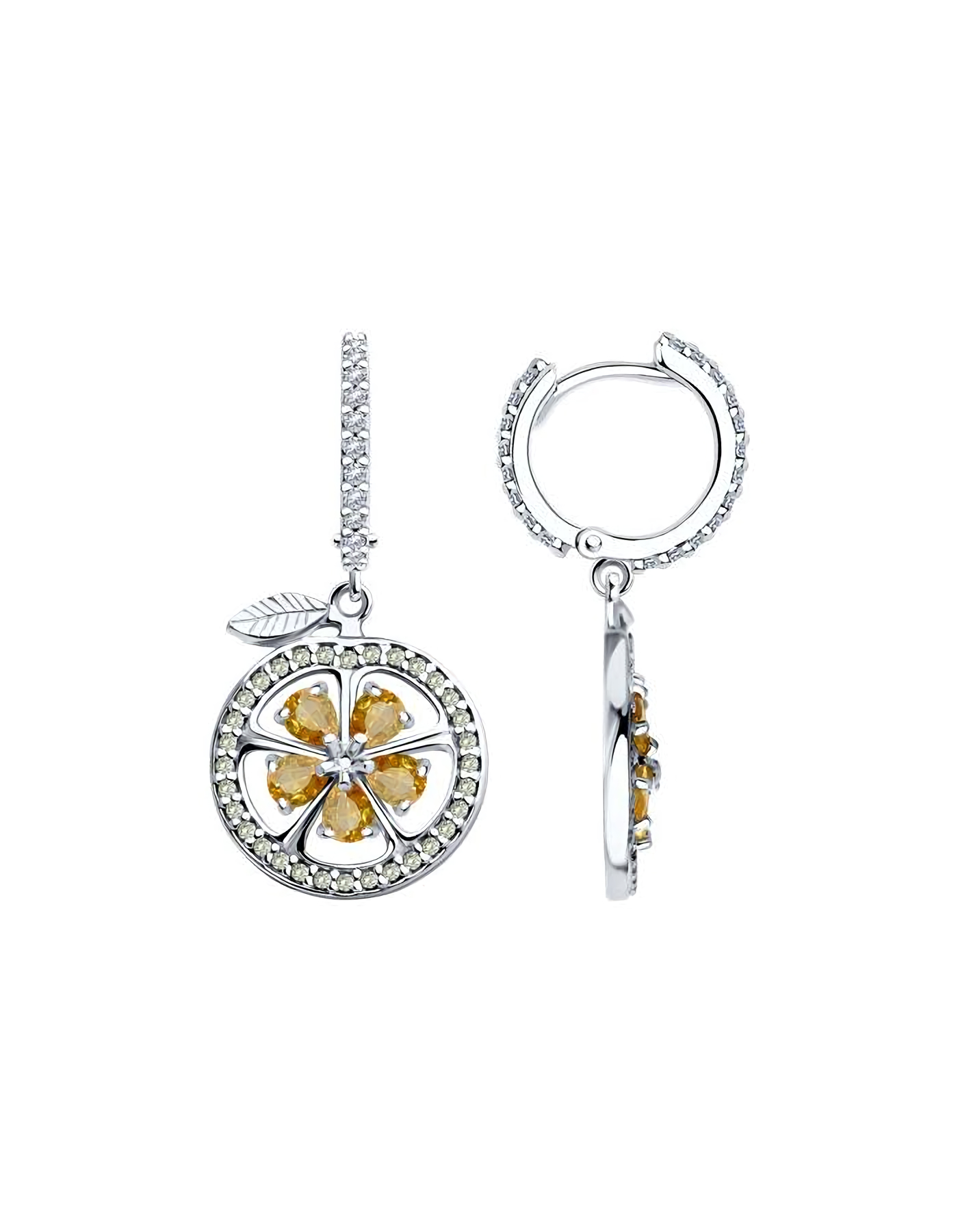 

Серьги конго из серебра TEO MAORI 894026694, фианит, 894026694