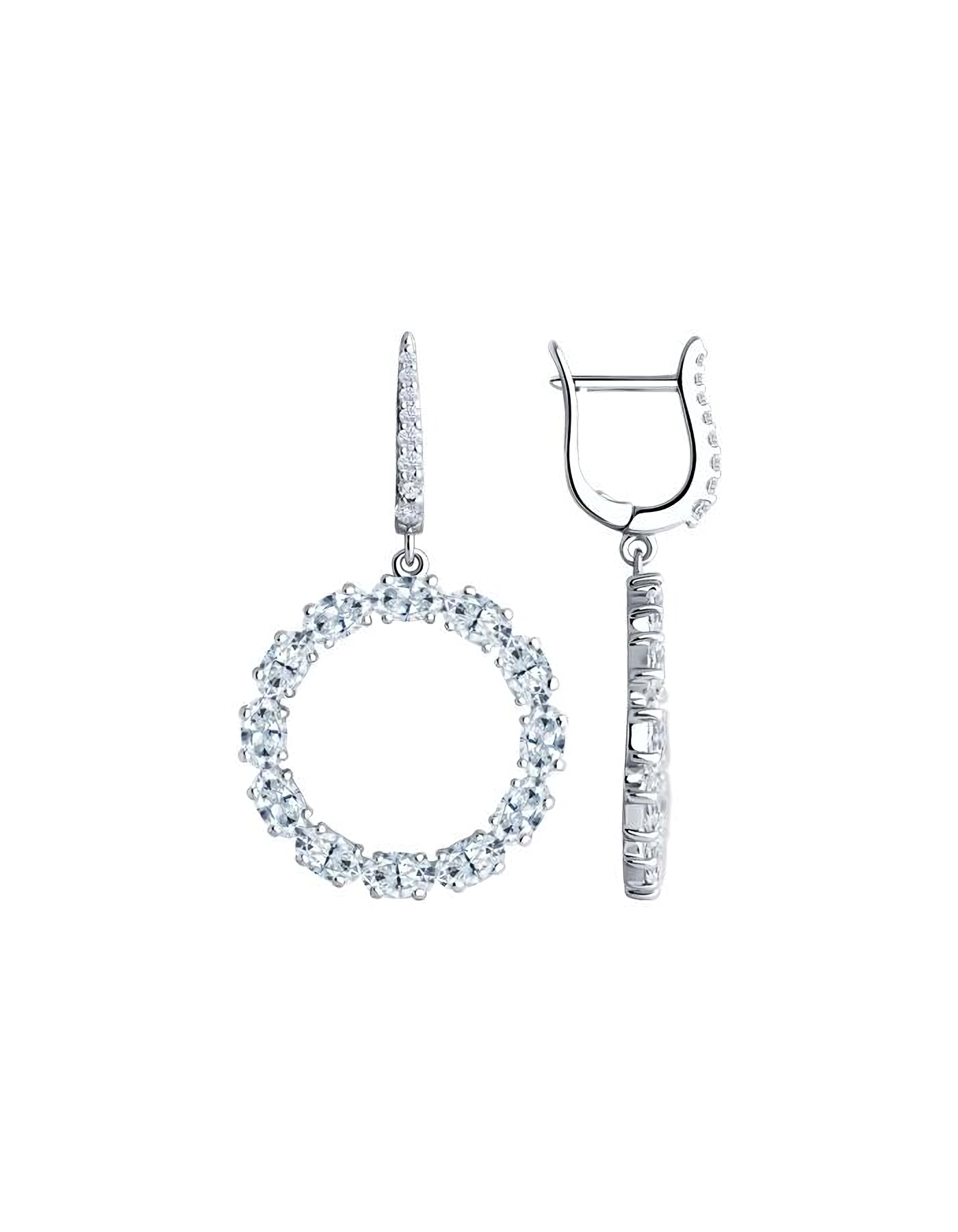 

Серьги подвески из серебра TEO MAORI 894026698, фианит, 894026698