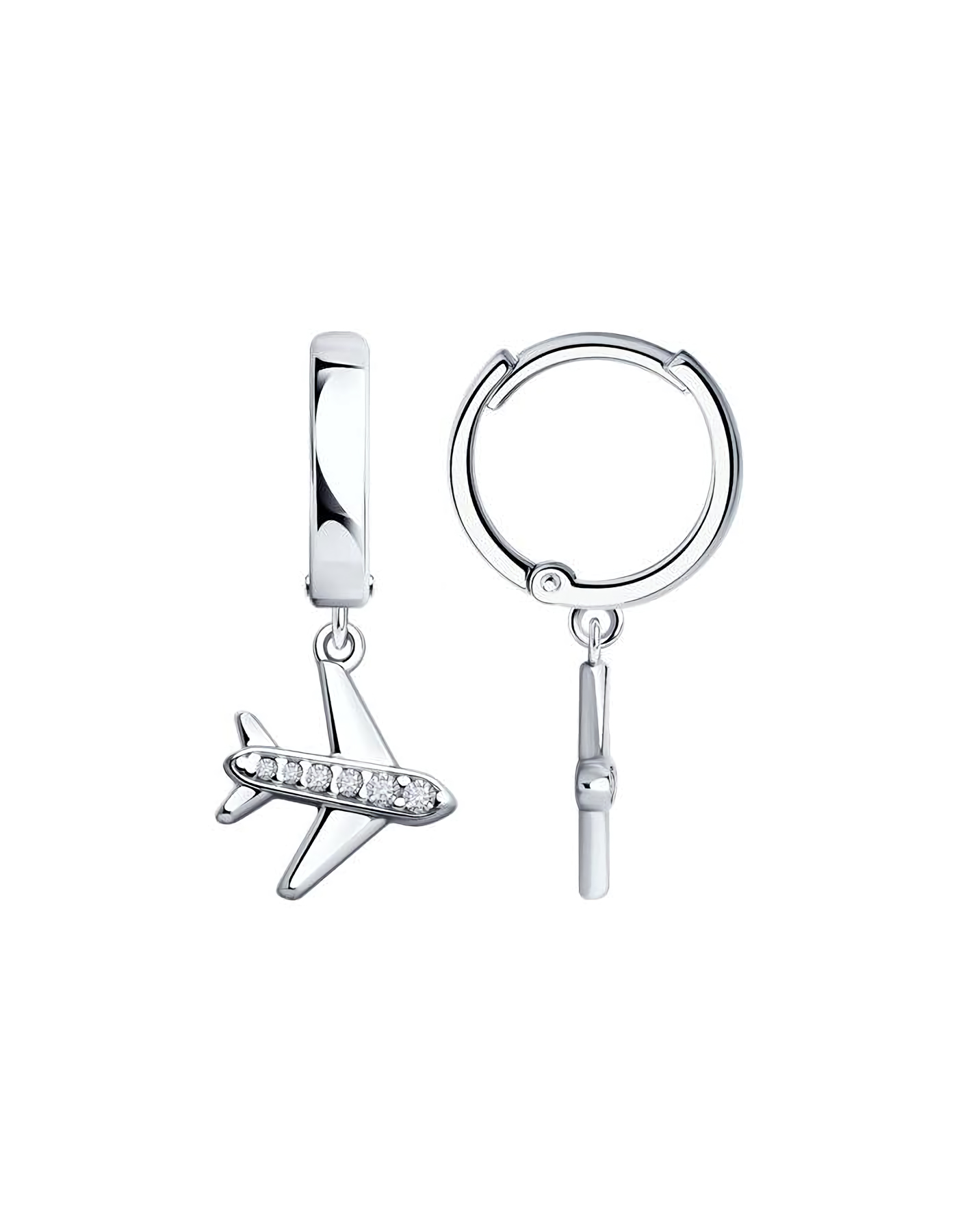 

Серьги конго из серебра TEO MAORI 894026703, фианит, 894026703