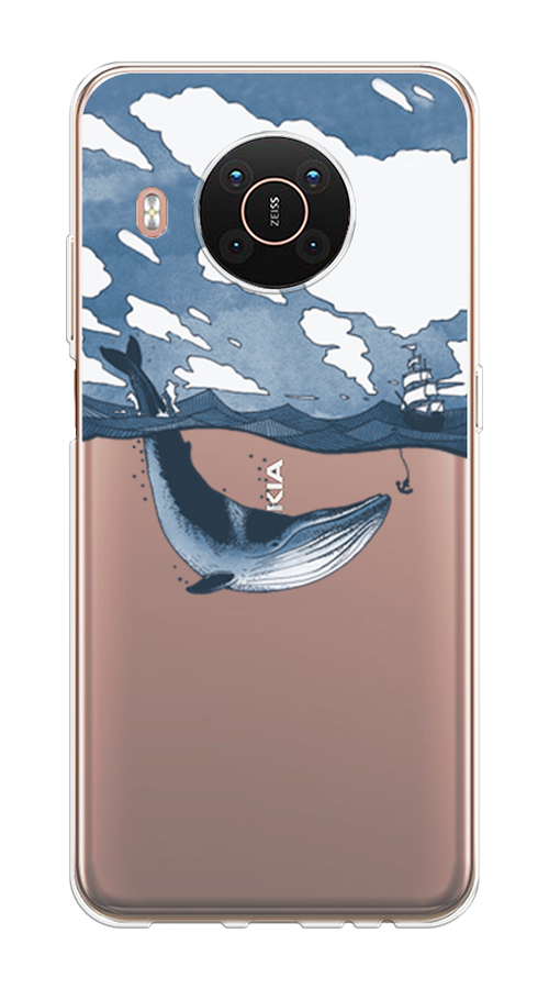 

Чехол на Nokia X20 "Большой кит", Синий, 124250-1