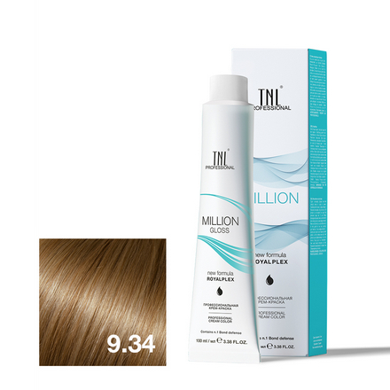 

Крем-краска для волос TNL Professional Million Gloss 9.34