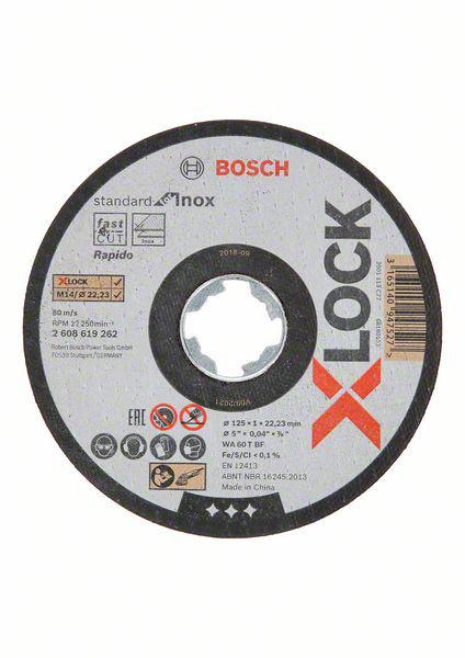 фото Диск отрезной абразивный bosch 2608619267 x-lock 10 шт