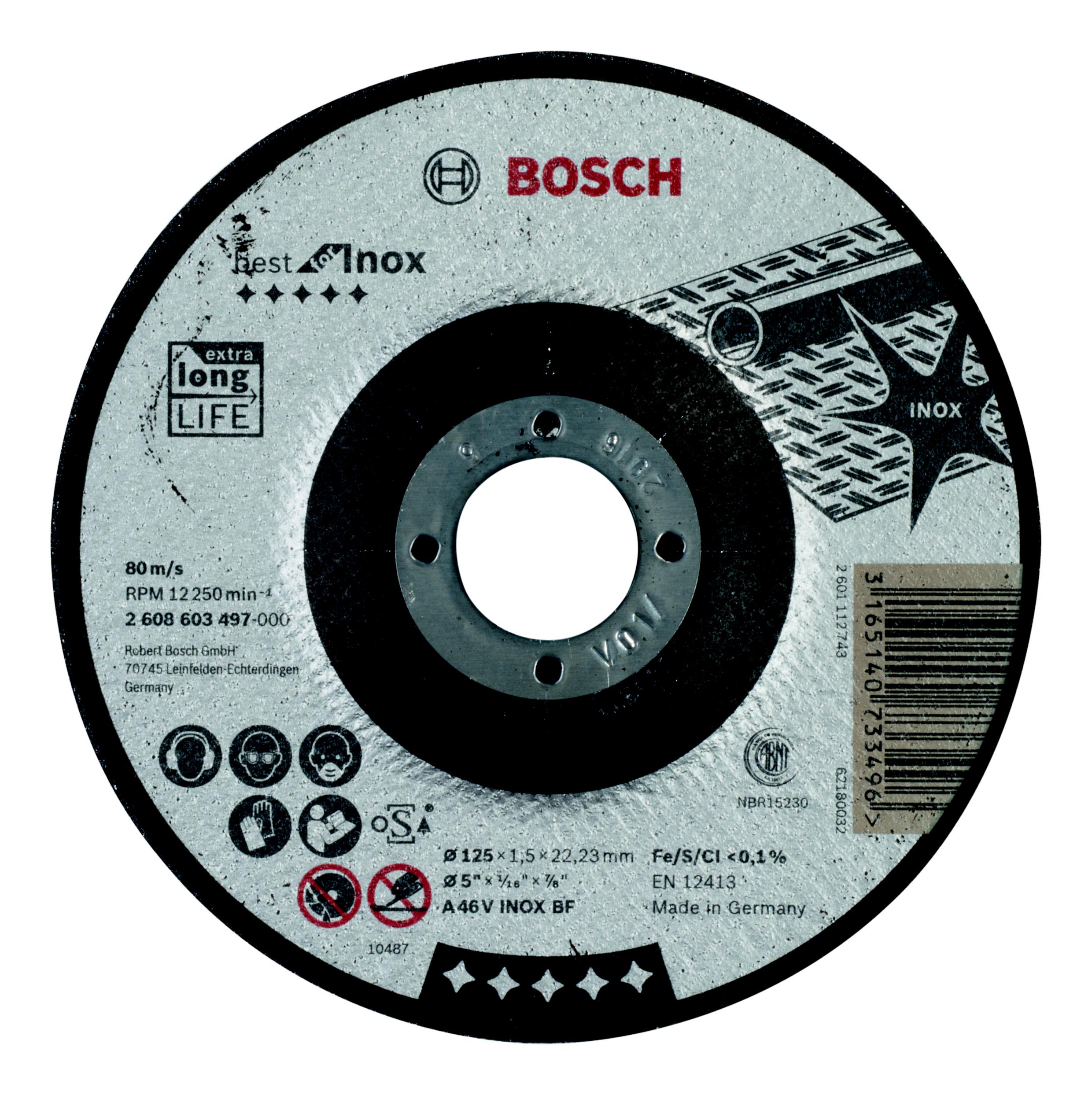 фото Диск отрезной абразивный bosch 180х1.6х22 best for inox (2608603499)