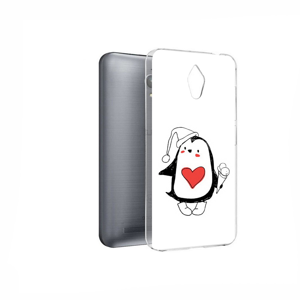 Чехол MyPads Tocco для Asus ZenFone Go (ZC500TG) Пингвин с мороженым