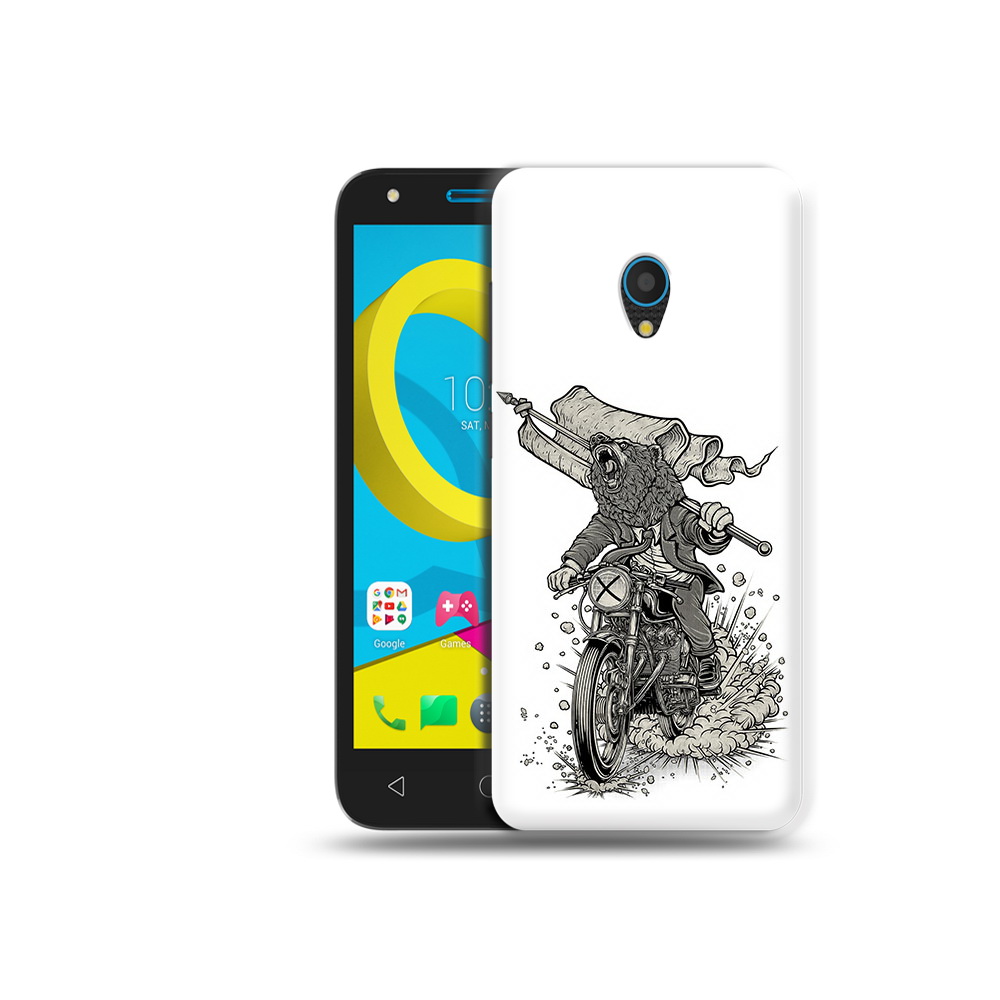 

Чехол MyPads Tocco для Alcatel U5 5047D медведь на мотоцикле (PT134046.676.467), Tocco