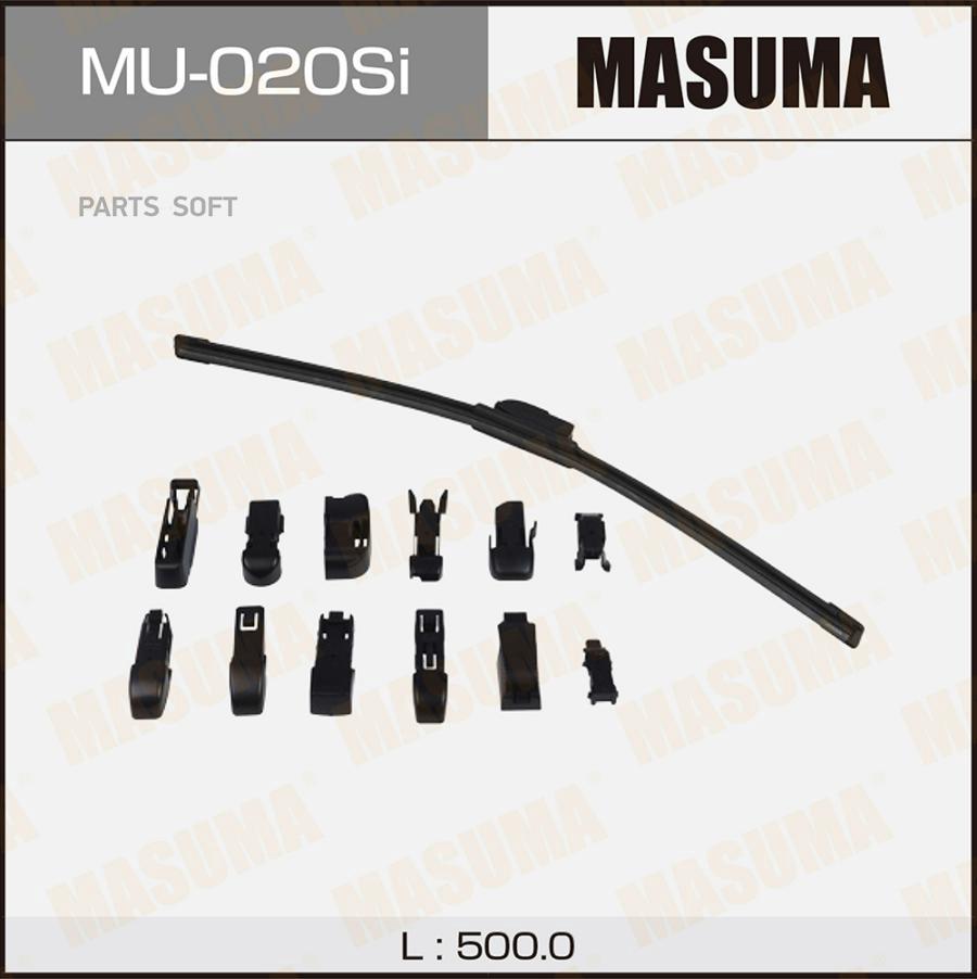 

Дворник силиконовый MASUMA 20' крюк (500мм) (1/10/50) 1шт