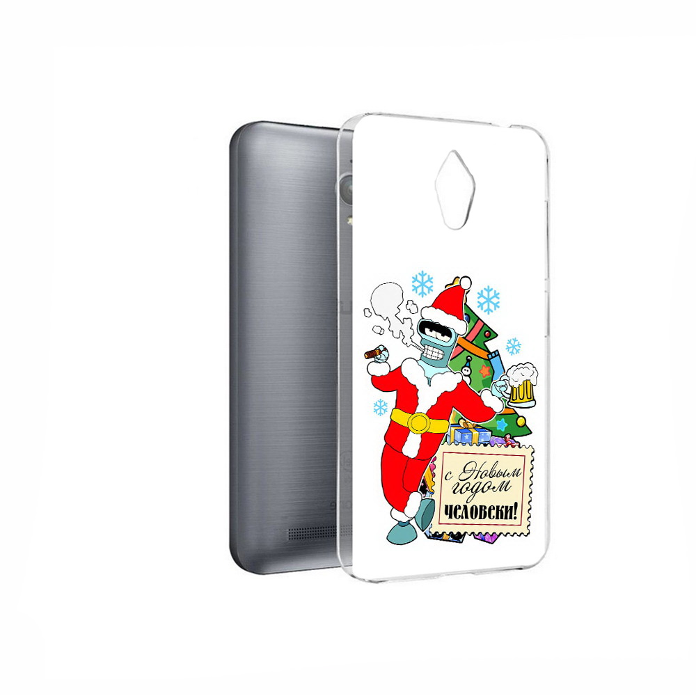 

Чехол MyPads Tocco для Asus ZenFone Go (ZC500TG) С новым годом человеки, Прозрачный, Tocco