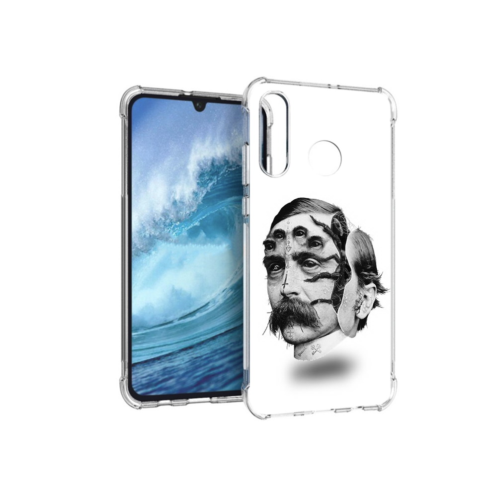 

Чехол MyPads Tocco для Huawei P30 Lite страшное лицо мужчины, Прозрачный, Tocco