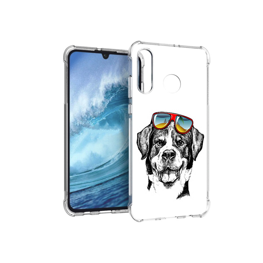 

Чехол MyPads Tocco для Huawei P30 Lite счастливая собака, Прозрачный, Tocco