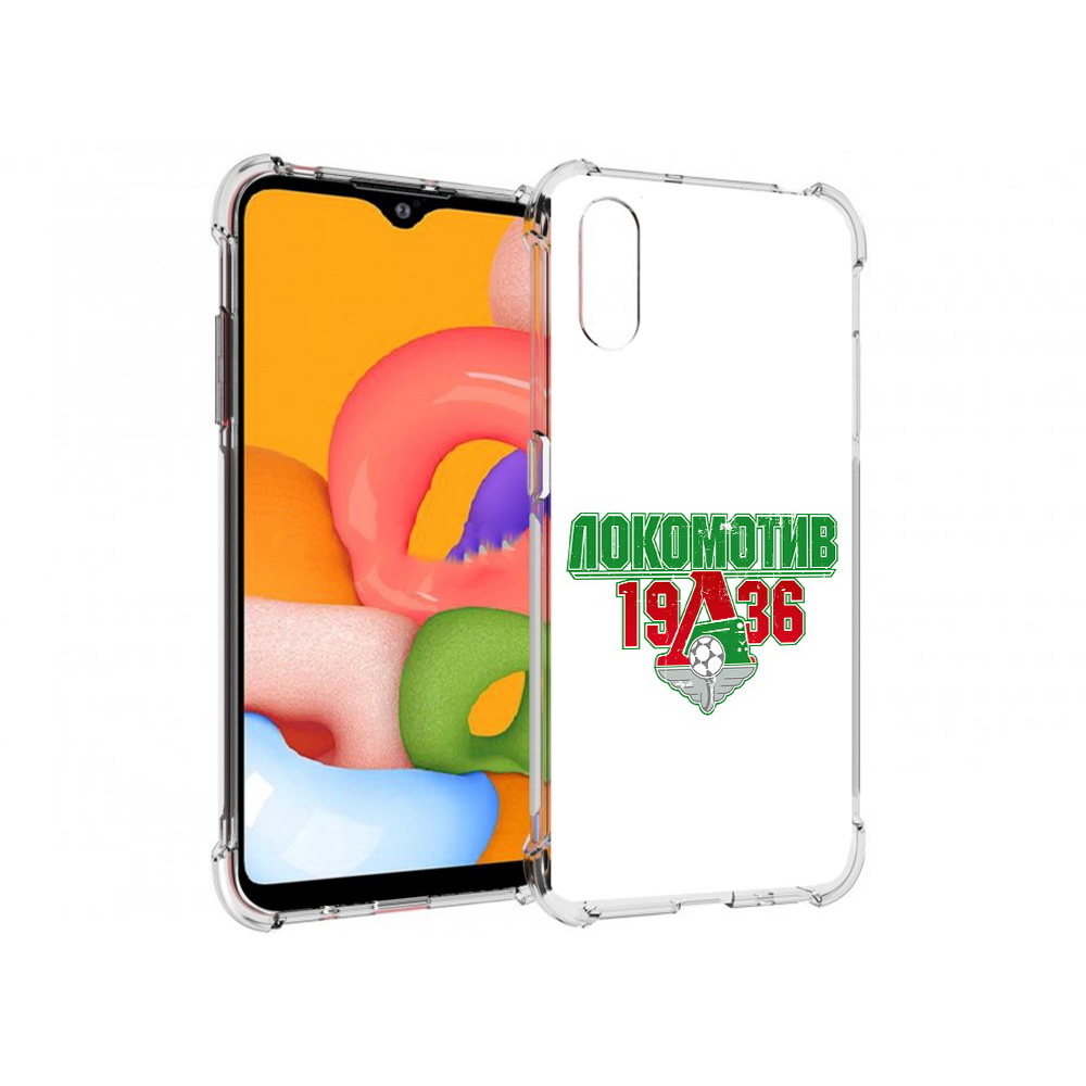 

Чехол MyPads Tocco для Samsung Galaxy A01 ФК локомотив 1936 (PT144711.509.182), Прозрачный, Tocco