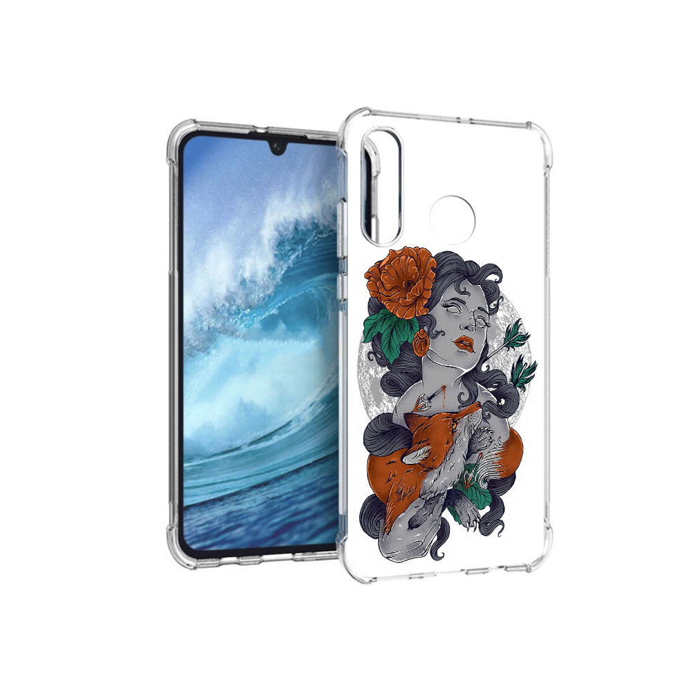 

Чехол MyPads Tocco для Huawei P30 Lite темная девушка с лисой, Прозрачный, Tocco