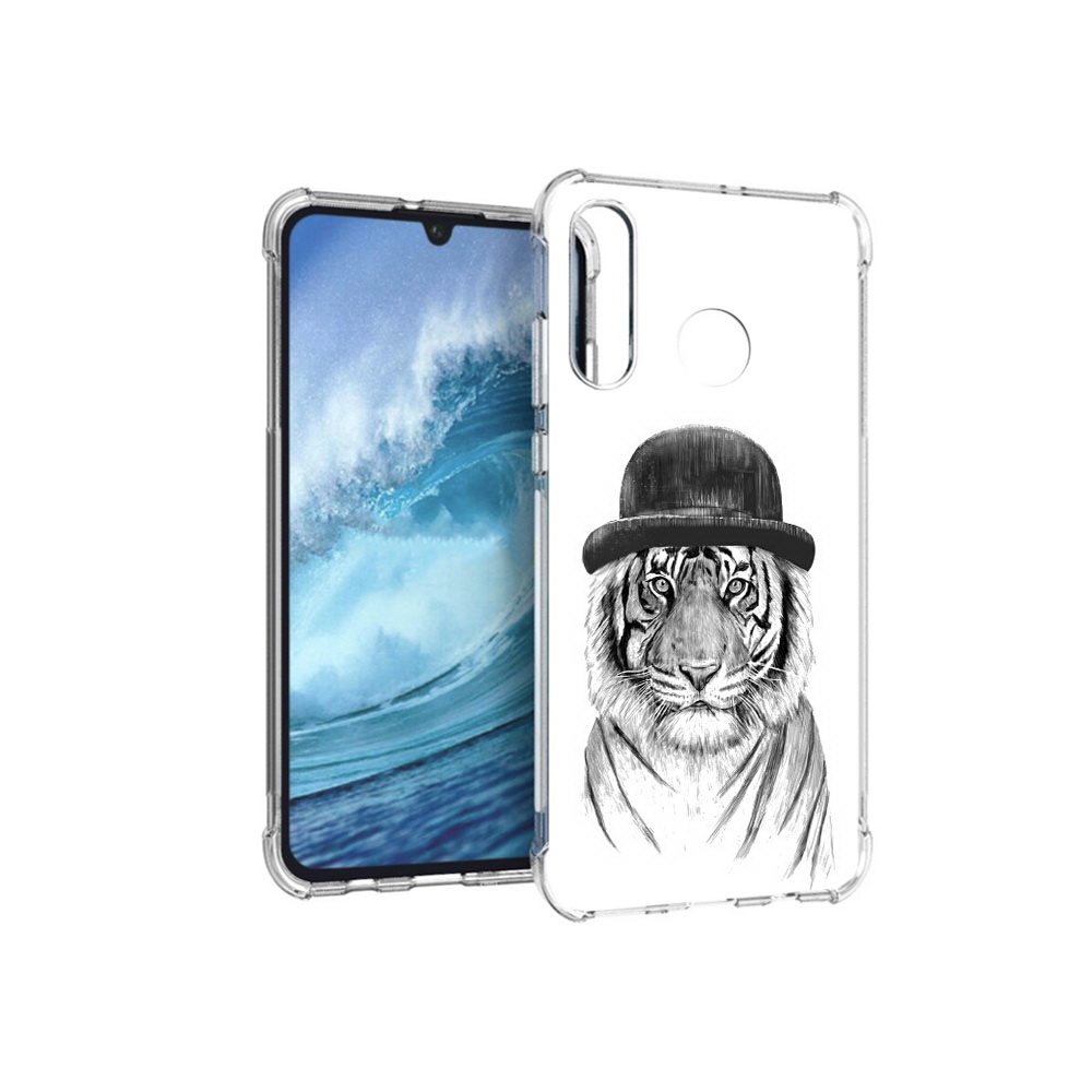 

Чехол MyPads Tocco для Huawei P30 Lite тигр британец, Прозрачный, Tocco