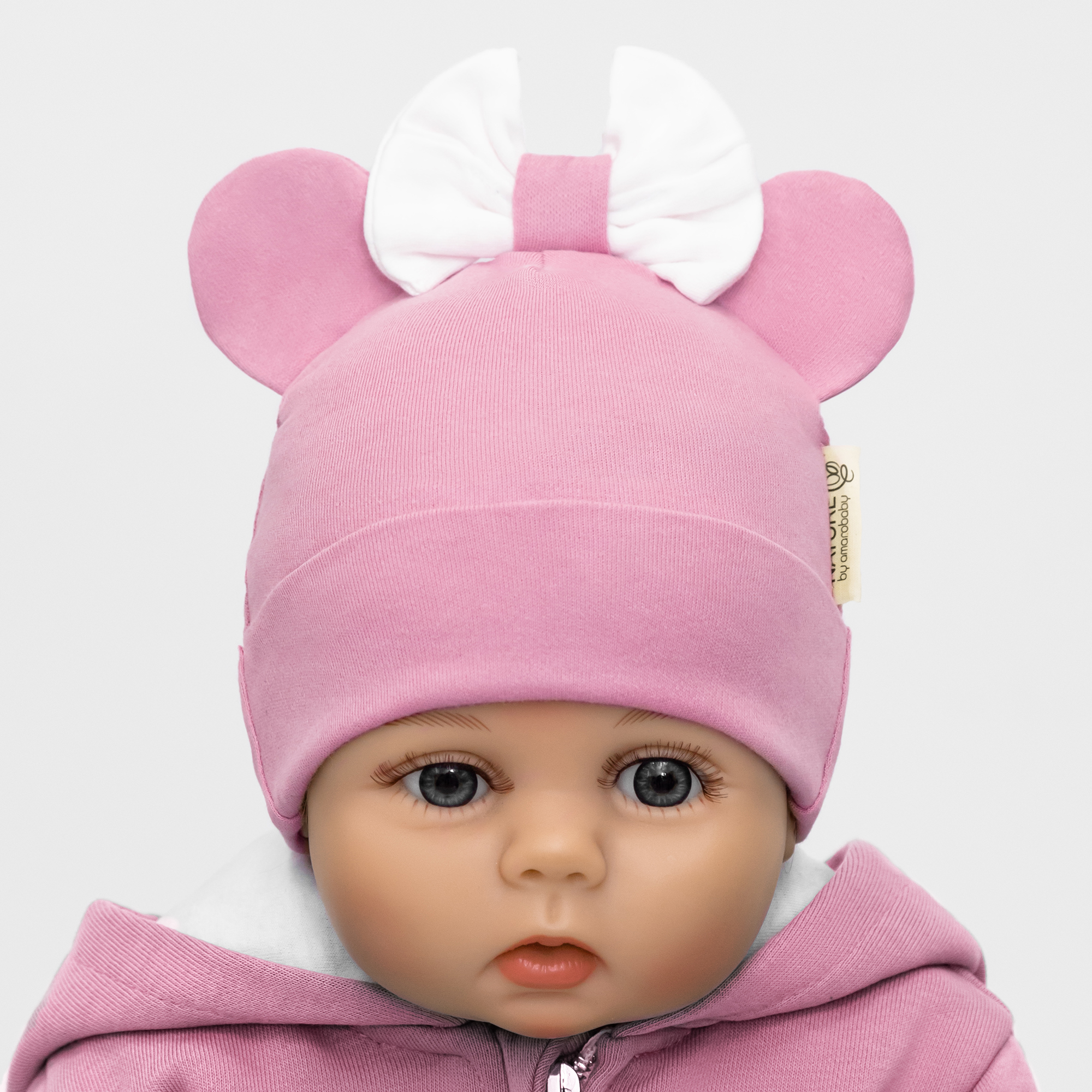 

Шапка детская Amarobaby AB-OD22-NE16Mi1, Розовый, 44-46, Nature essence mini