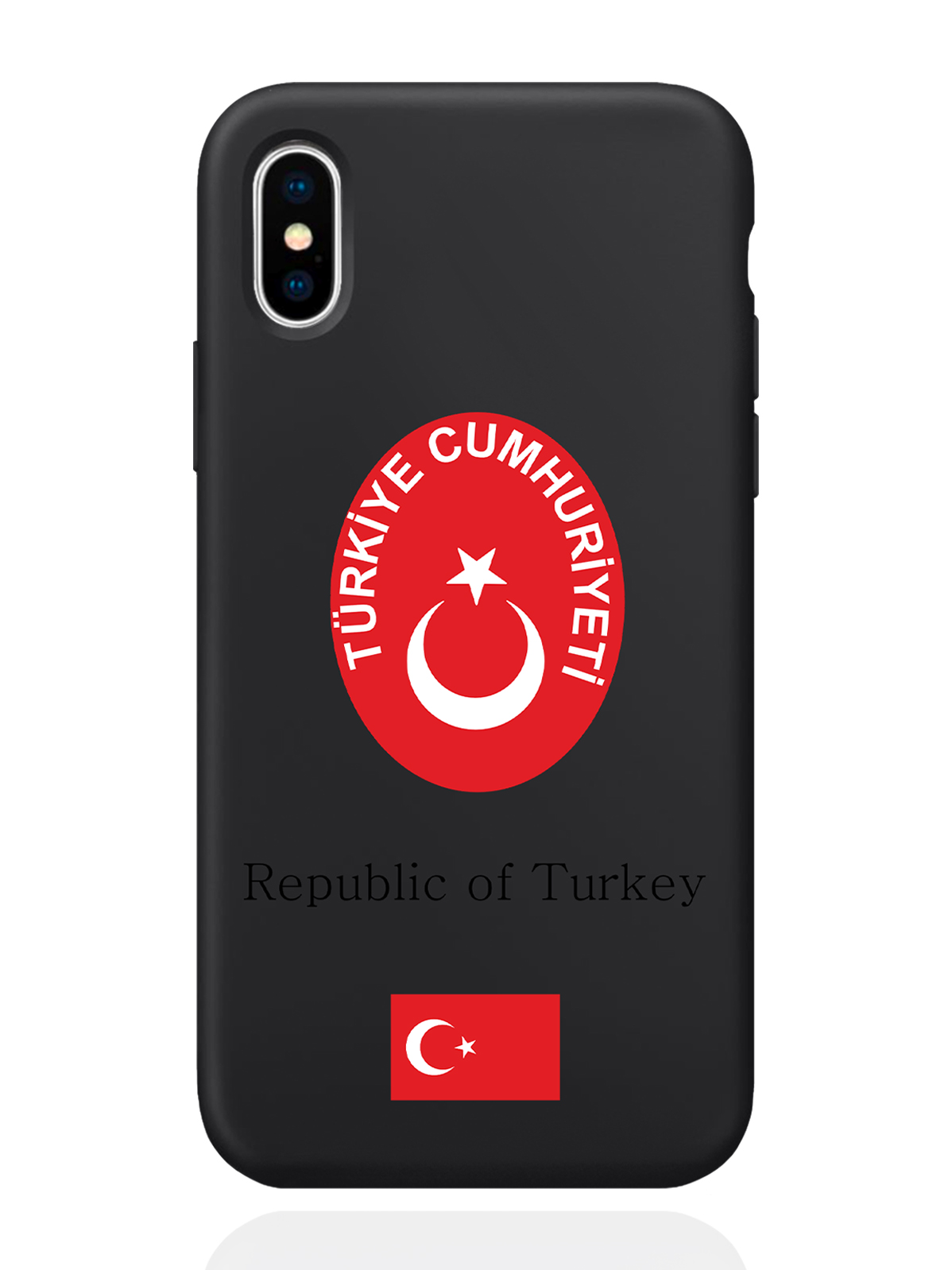 

Чехол SignumCase для iPhone X/XS Герб Турции черный, Красный;белый;черный