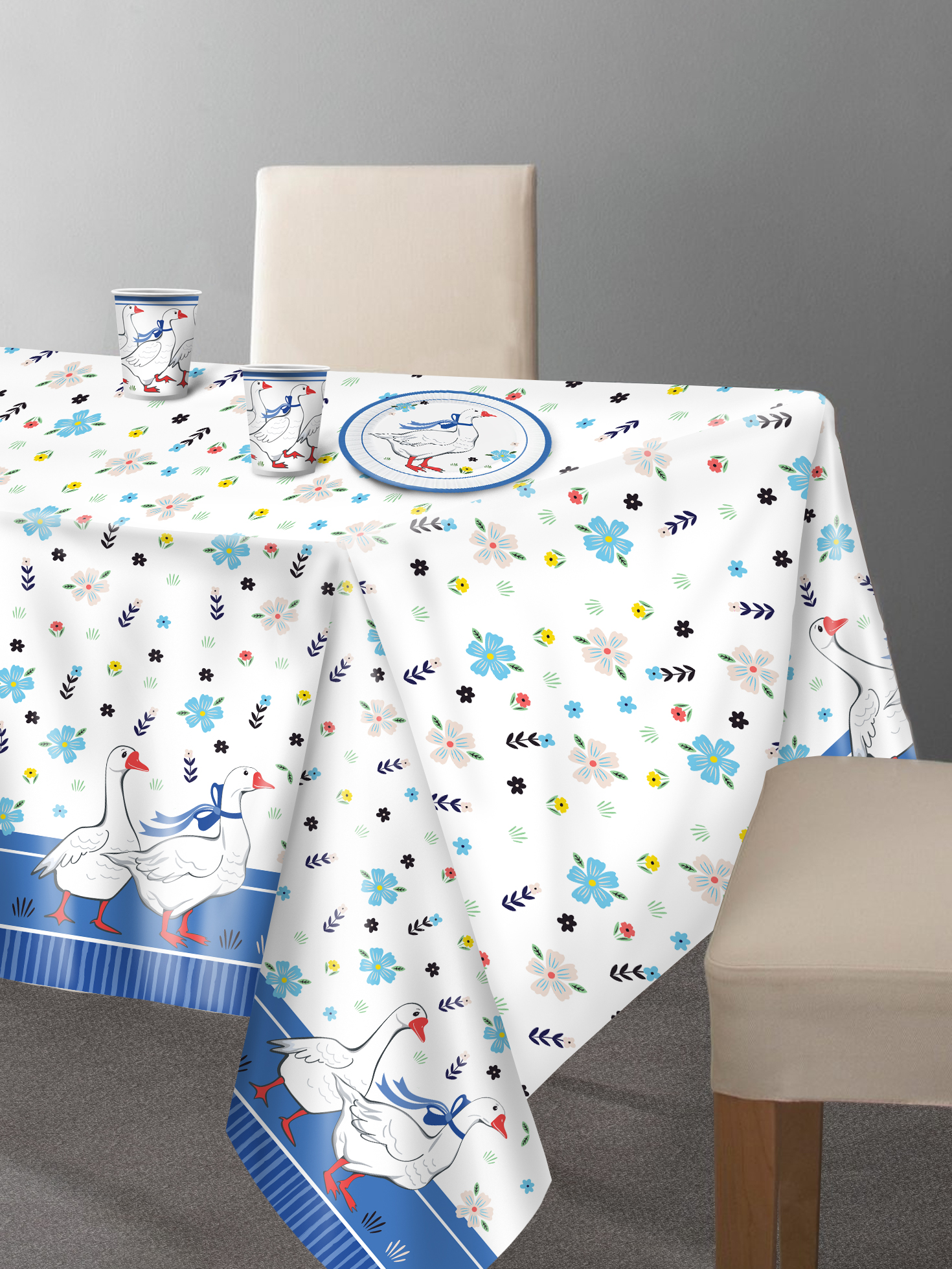 Скатерть ND Play Гуси 120x180 см 349₽