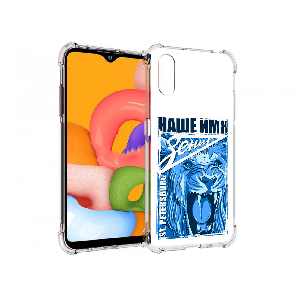 

Чехол MyPads Tocco для Samsung Galaxy A01 ФК наше имя зенит (PT144711.509.183), Прозрачный, Tocco