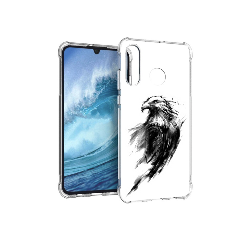 

Чехол MyPads Tocco для Huawei P30 Lite чб птица, Прозрачный, Tocco