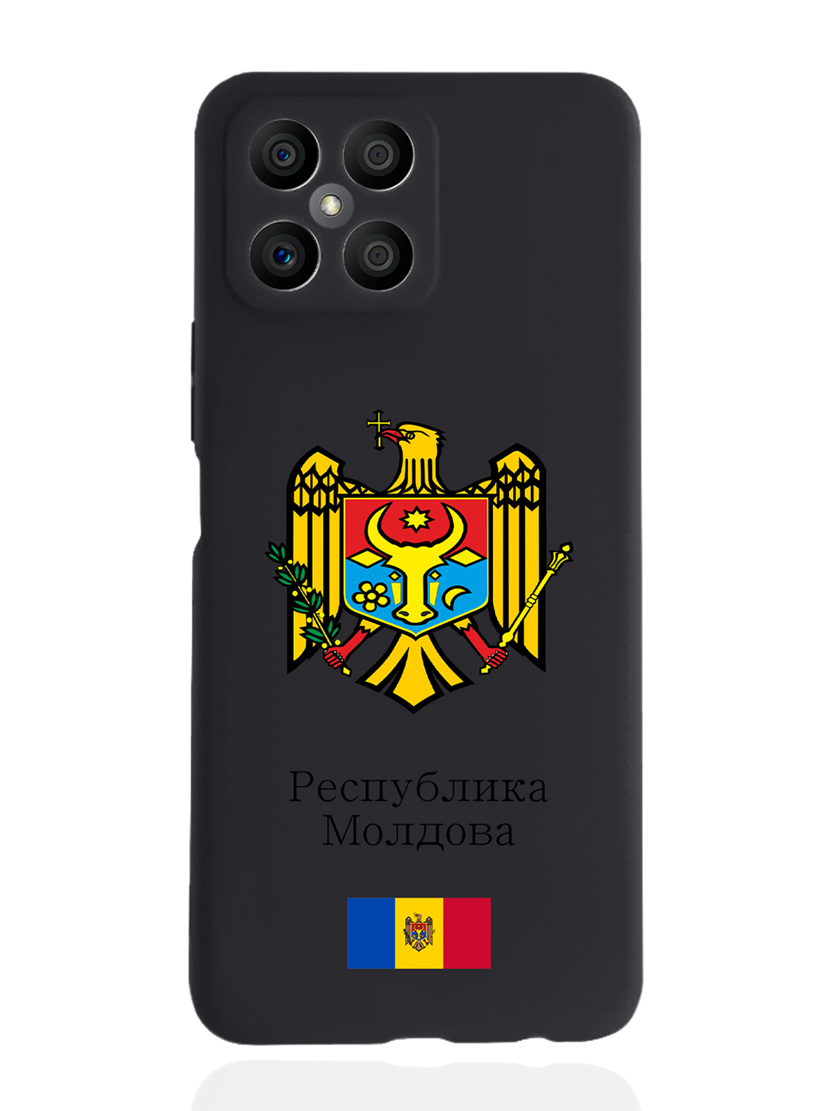 

Чехол SignumCase для Honor X8 Герб Республики Молдова/Герб Молдавиичерный, Разноцветный