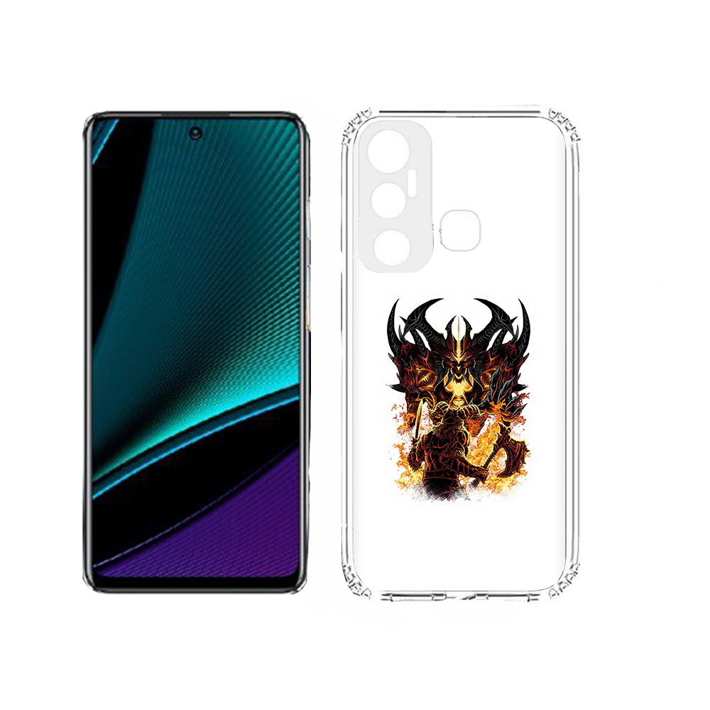 

Чехол MyPads Tocco для Infinix Hot 11s демон shadow fiend, Прозрачный, Tocco