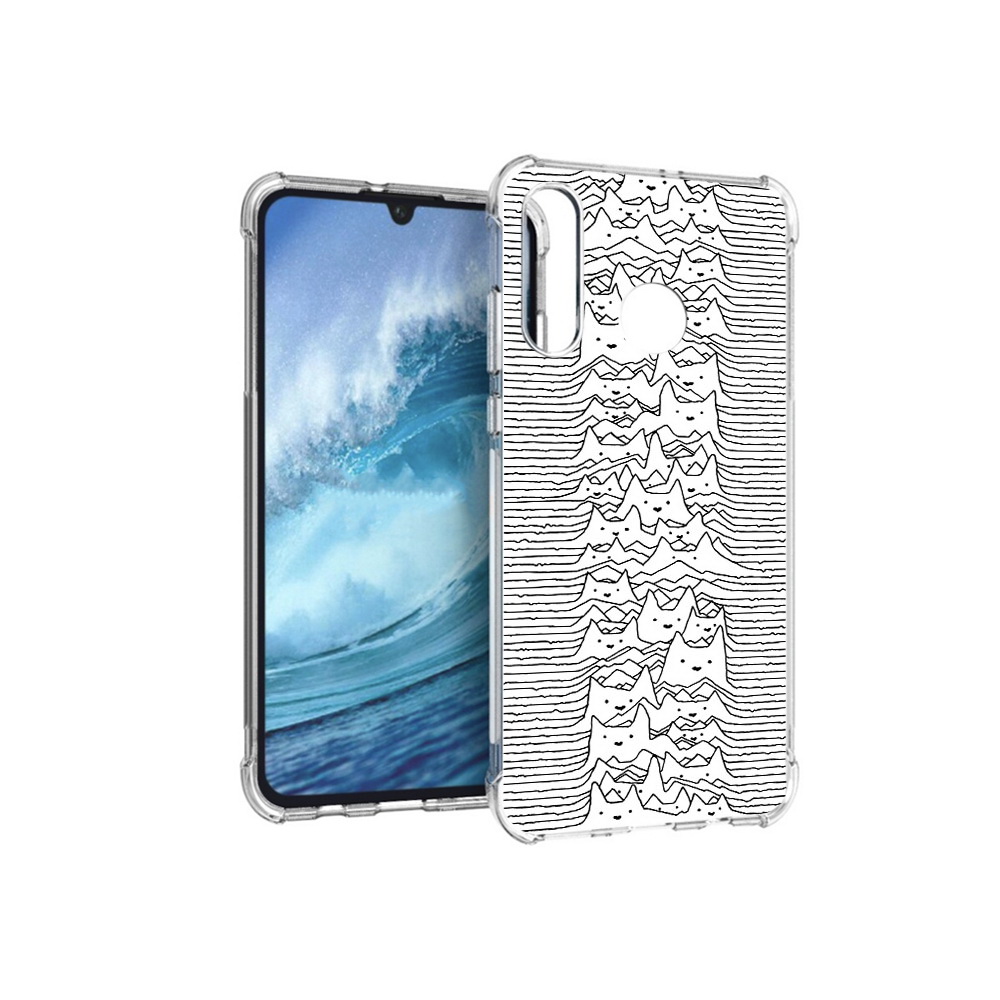 Чехол MyPads Tocco для Huawei P30 Lite черно белые коты 3D