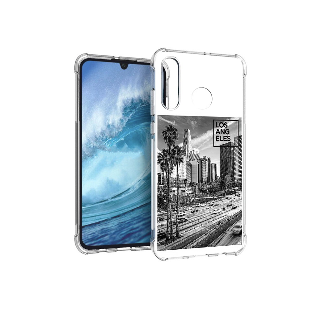 

Чехол MyPads Tocco для Huawei P30 Lite черно белый лос анджелес, Прозрачный, Tocco