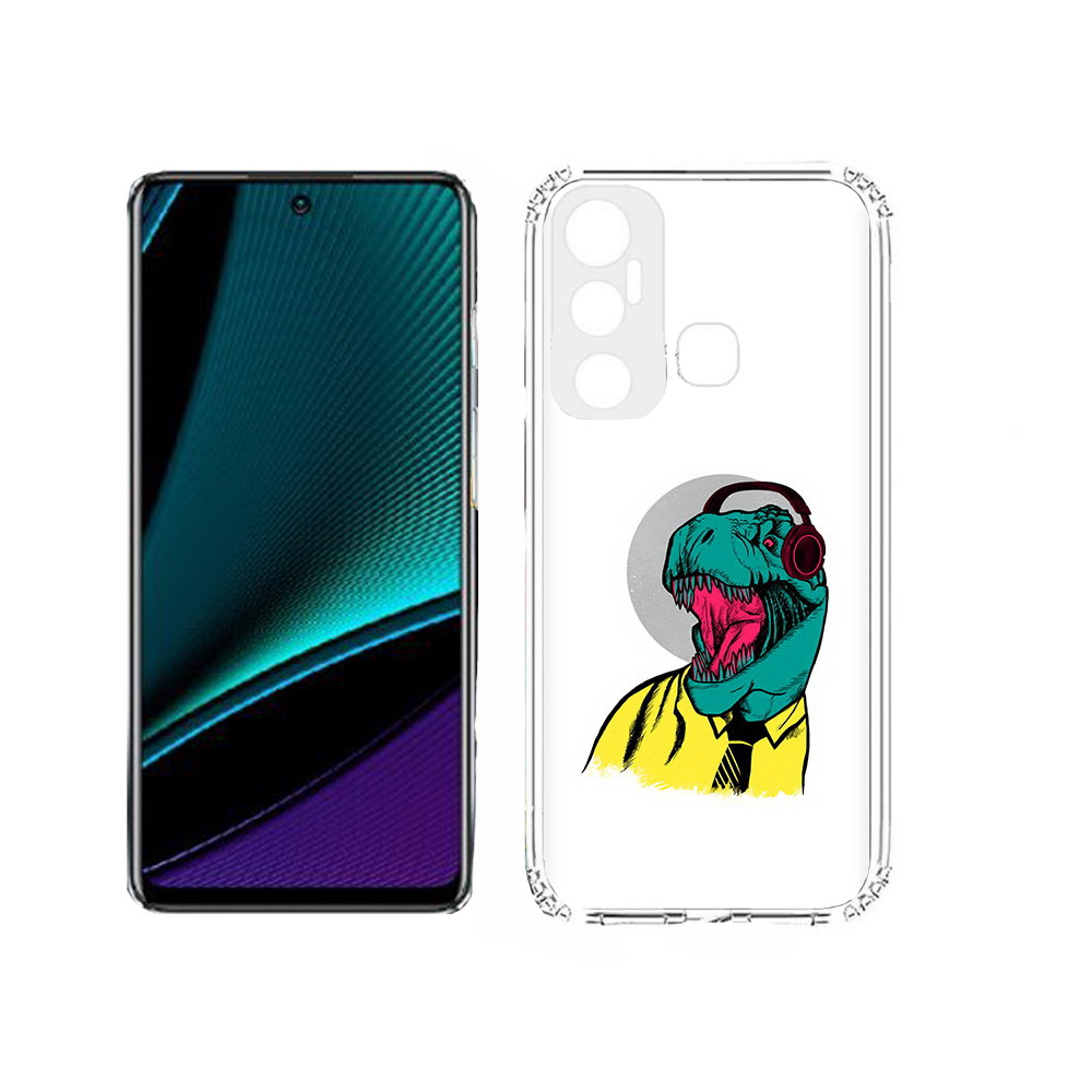 

Чехол MyPads Tocco для Infinix Hot 11s дино, Прозрачный, Tocco