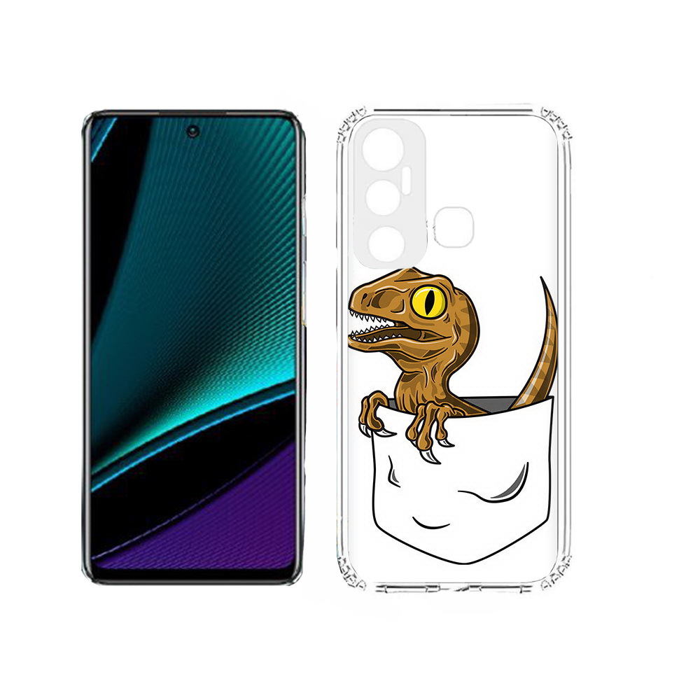 

Чехол MyPads Tocco для Infinix Hot 11s динозавр в кармане, Прозрачный, Tocco