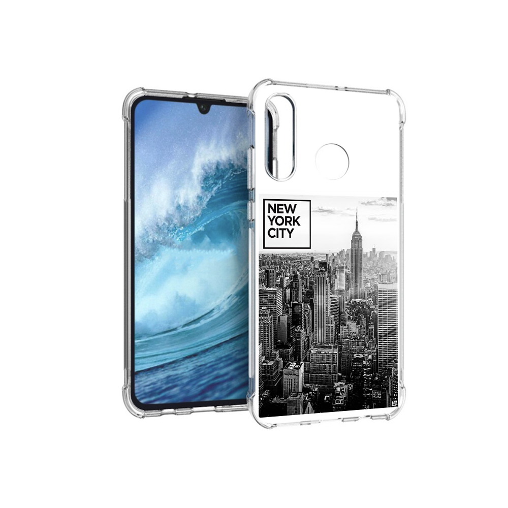 

Чехол MyPads Tocco для Huawei P30 Lite черно белый ньюерк, Прозрачный, Tocco
