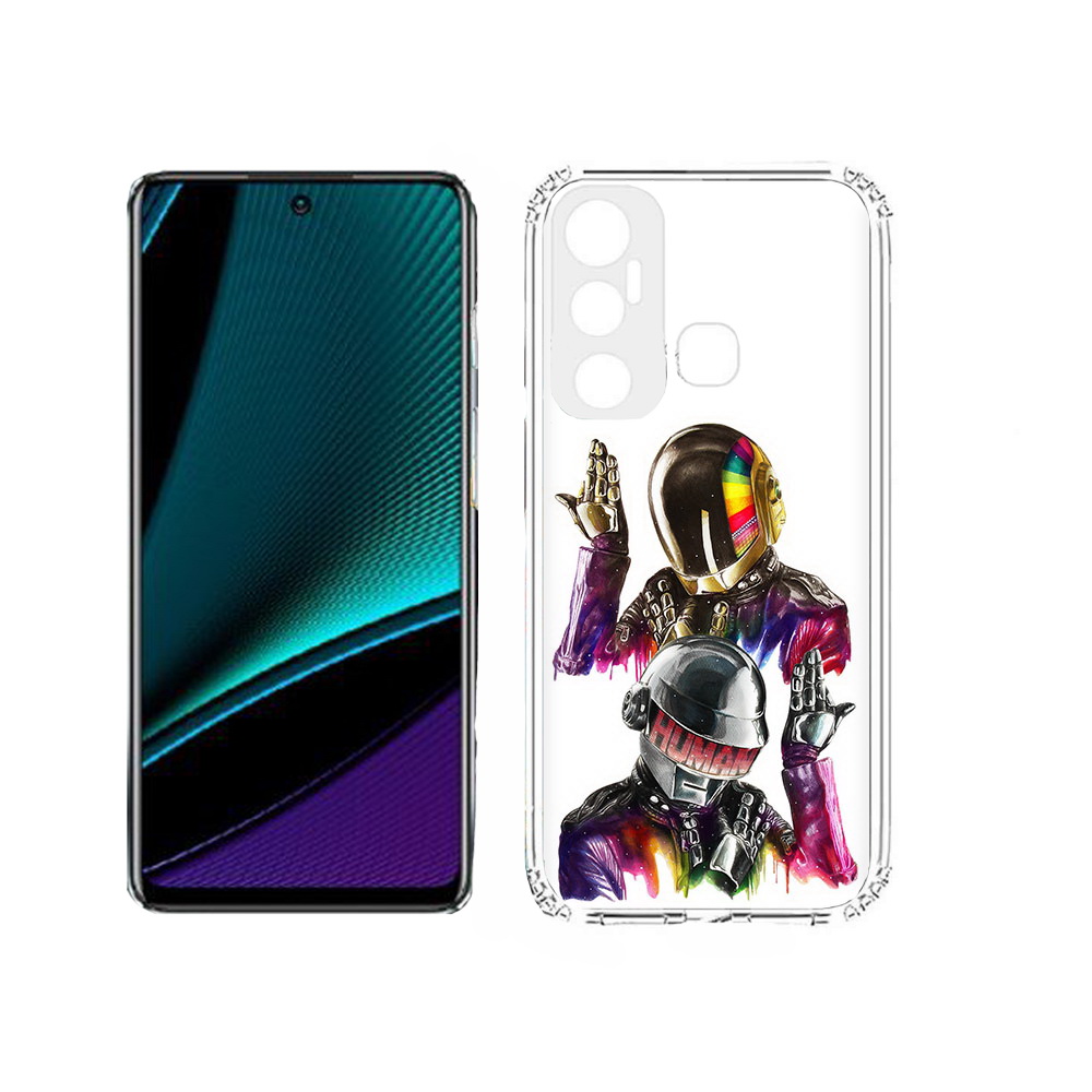 

Чехол MyPads Tocco для Infinix Hot 11s диско космонавты, Прозрачный, Tocco